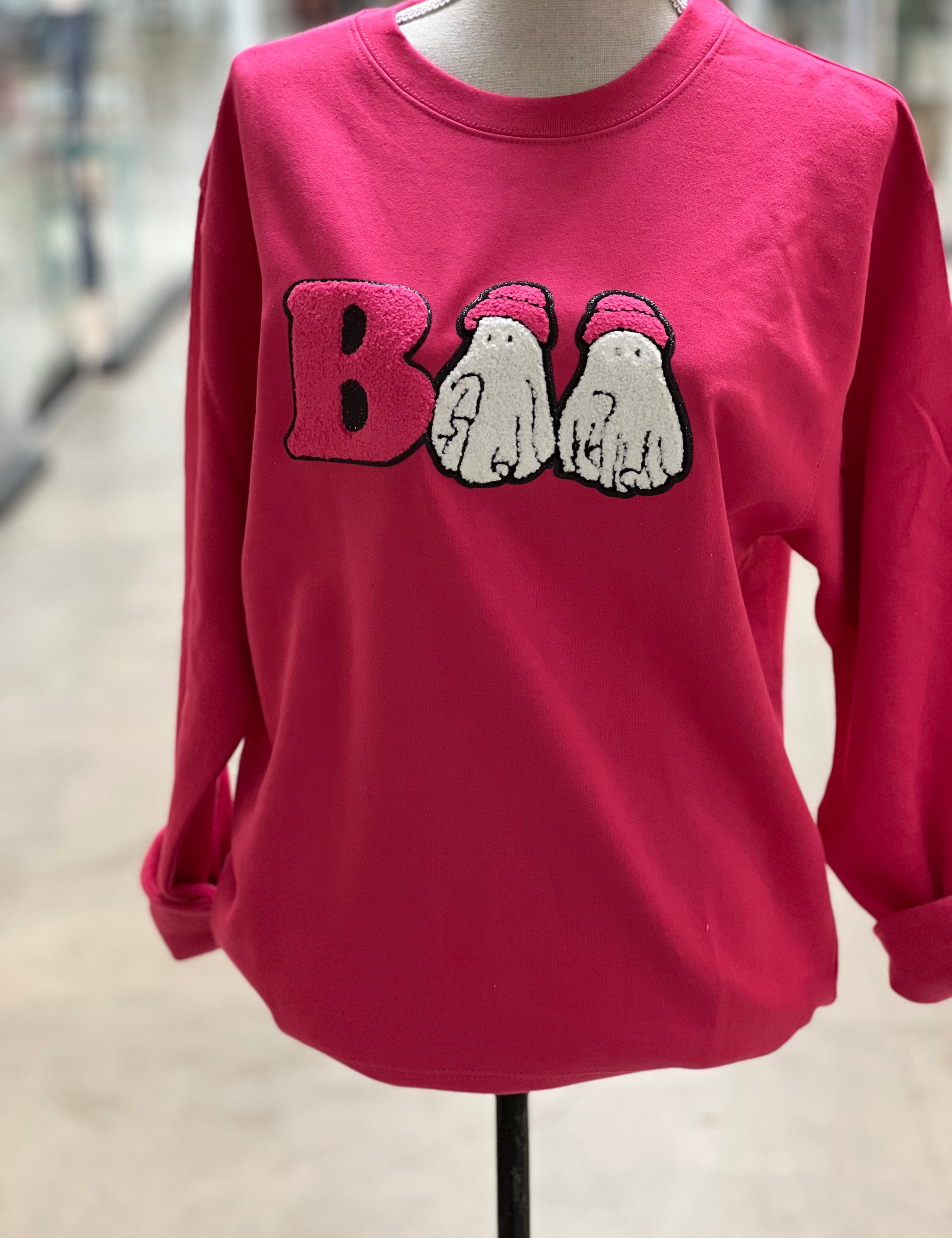 MALIBU HIPPIE Boo Patch Sweatshirt on Simply Obsessed
