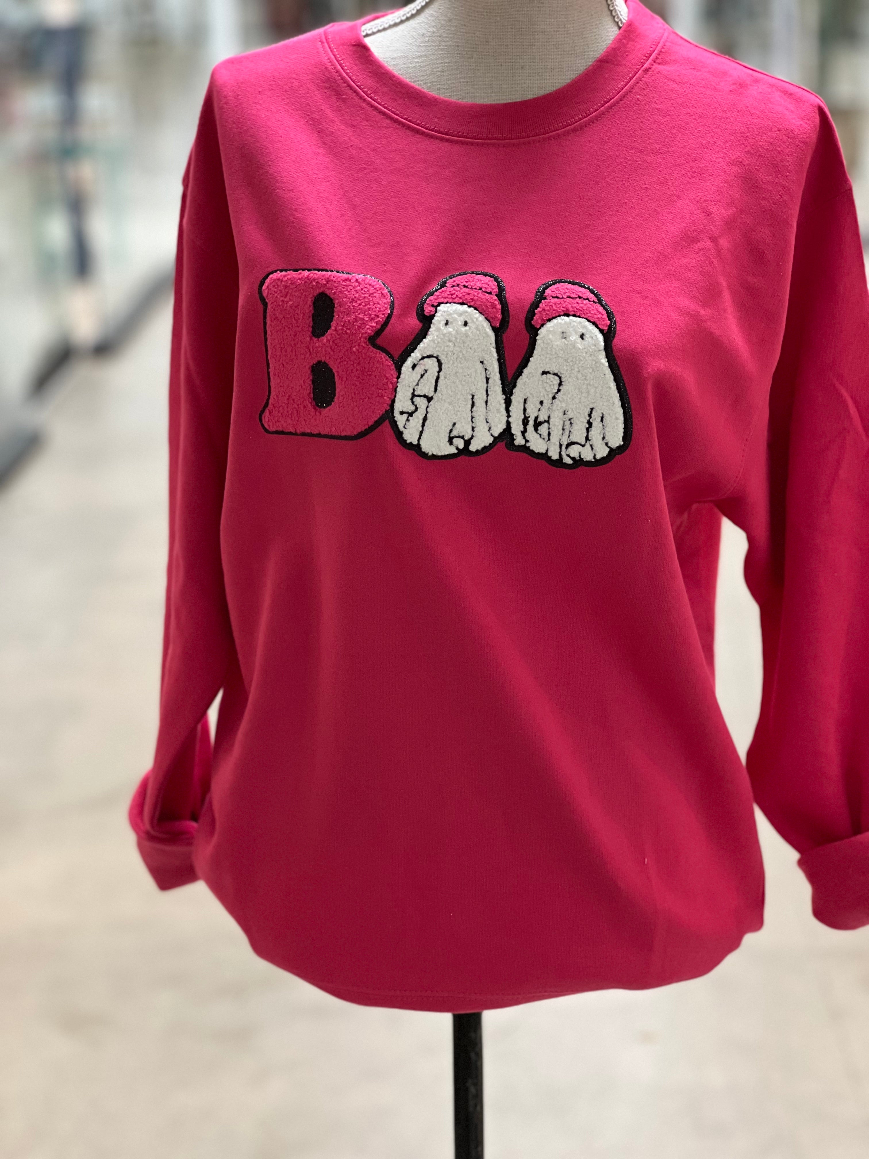 MALIBU HIPPIE Boo Patch Sweatshirt on Simply Obsessed