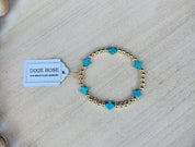 DIXIE ROSE 14K Gold Filled Turquoise Cross Bracelet on Simply Obsessed