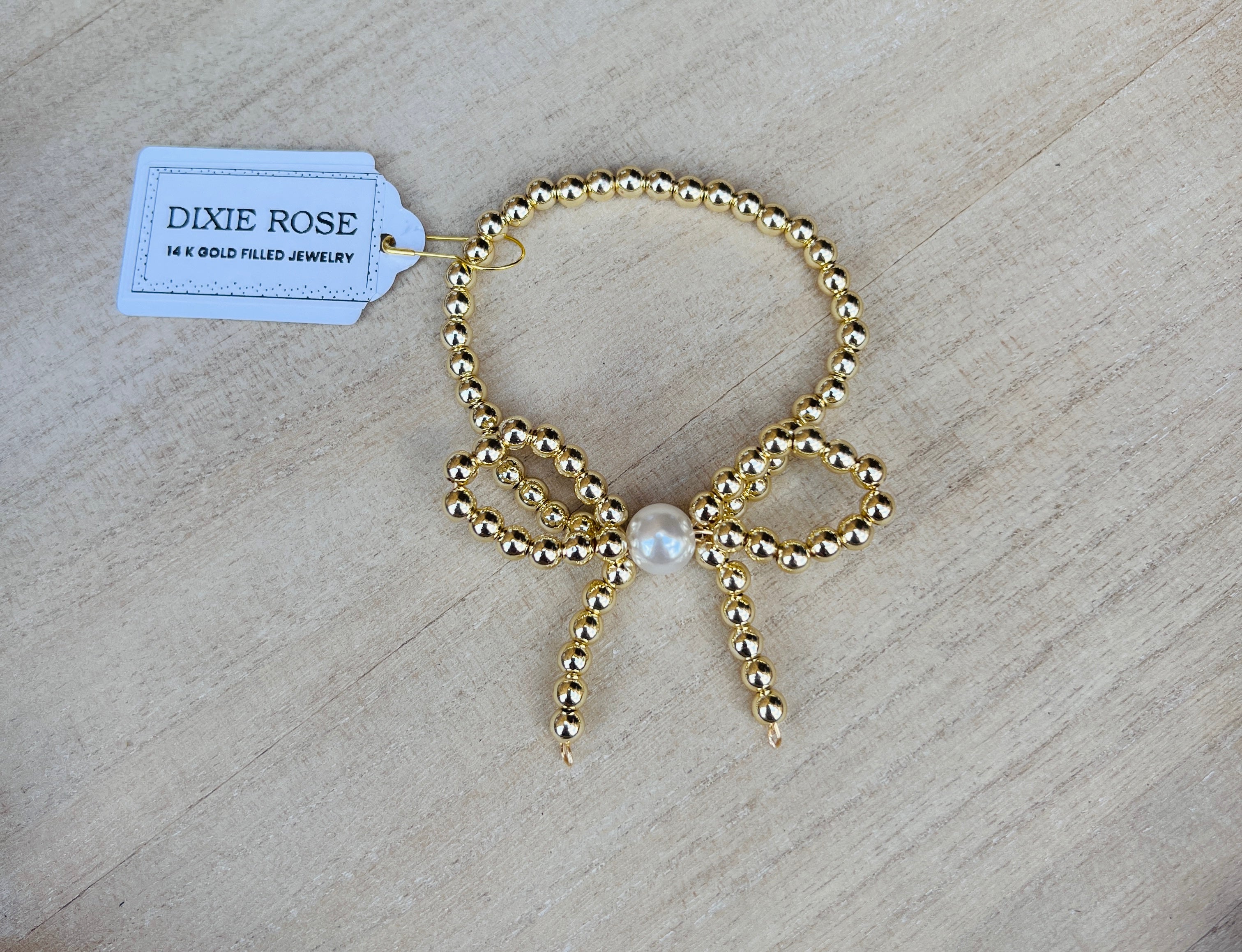 DIXIE ROSE 14K Gold Filled Bow Bracelet on Simply Obsessed