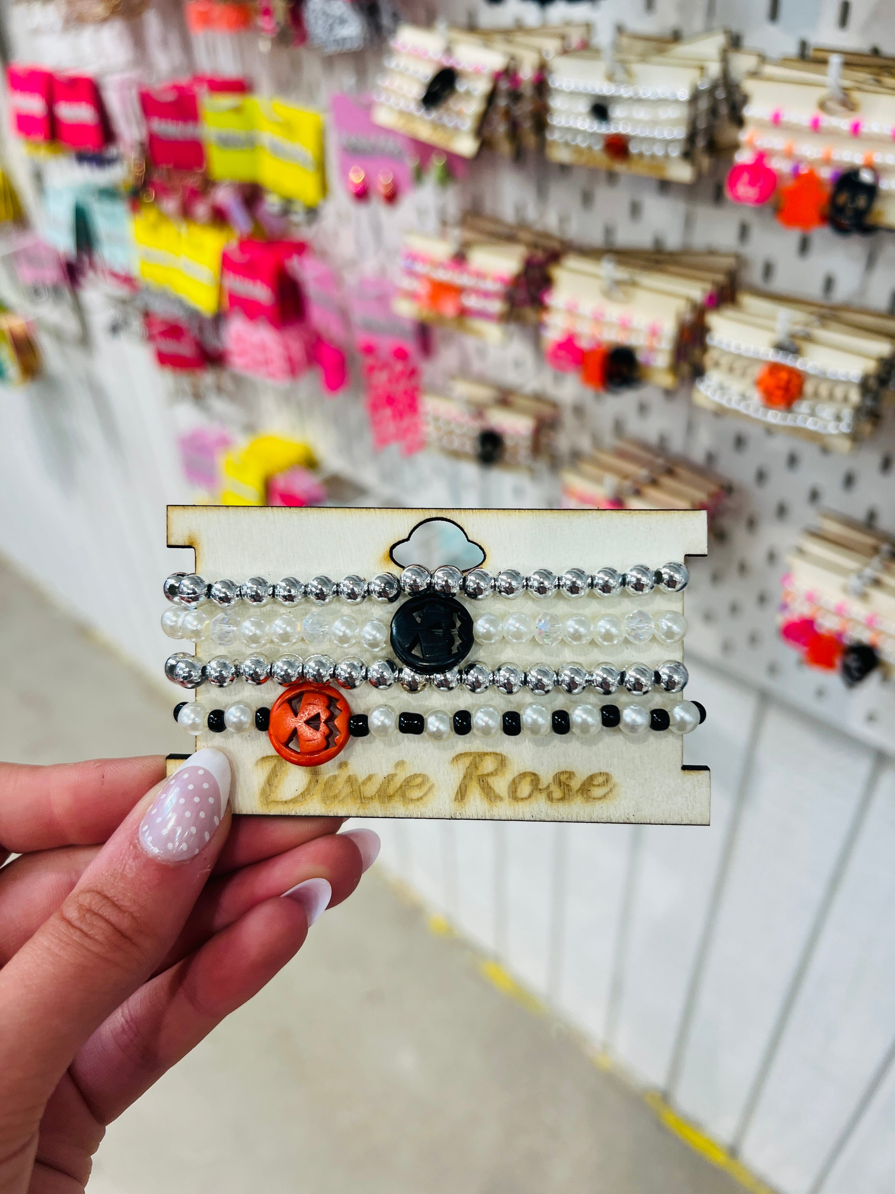 DIXIE ROSE Mini Jack-O-Lantern Bracelet Stack on Simply Obsessed