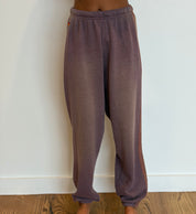 VINTAGE AVIATOR NATION Classic Five Stripe Sweatpants MEDIUM DUSTY MAUVE