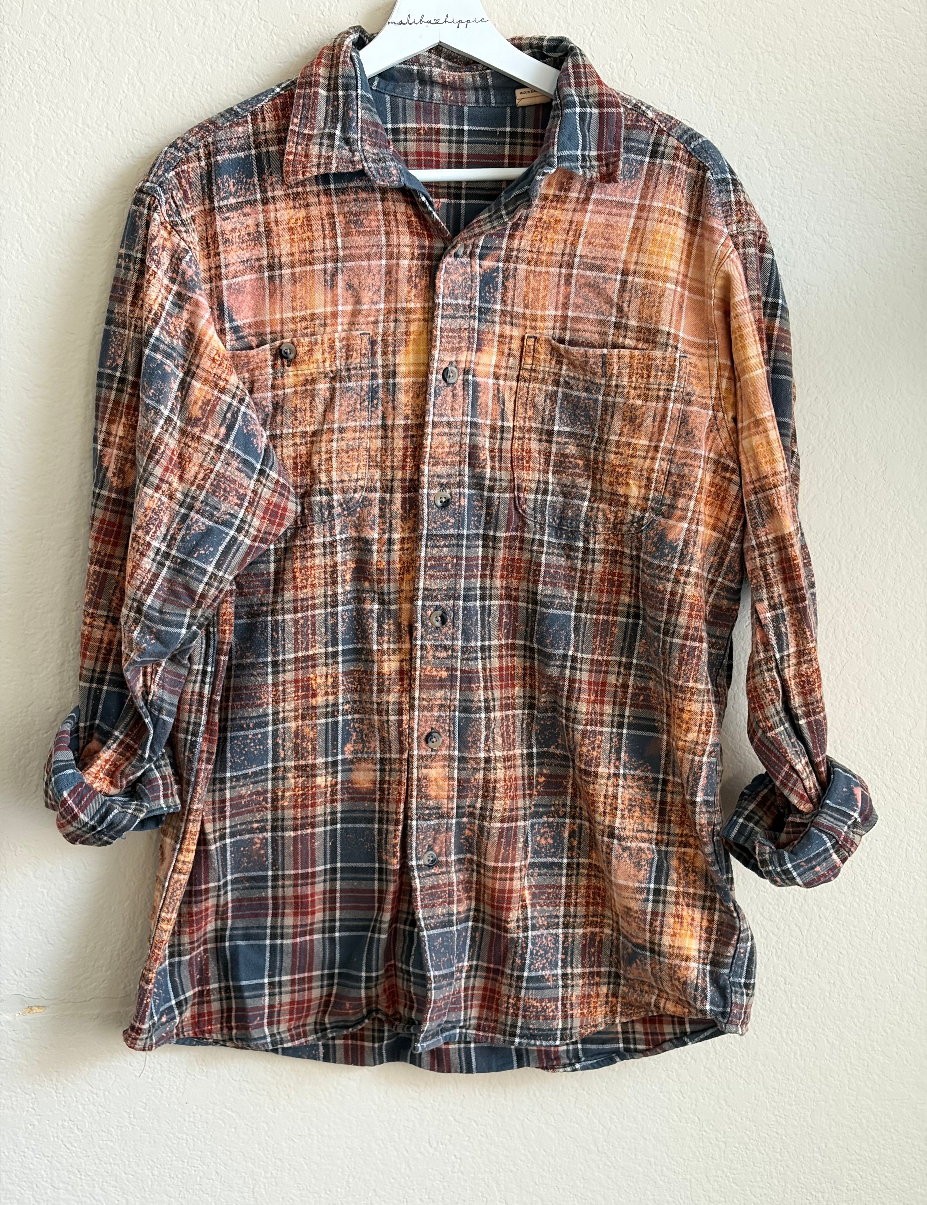 ***SALE*** Malibu Hippie LARGE Bleached Flannel #3 on Simply Obsessed