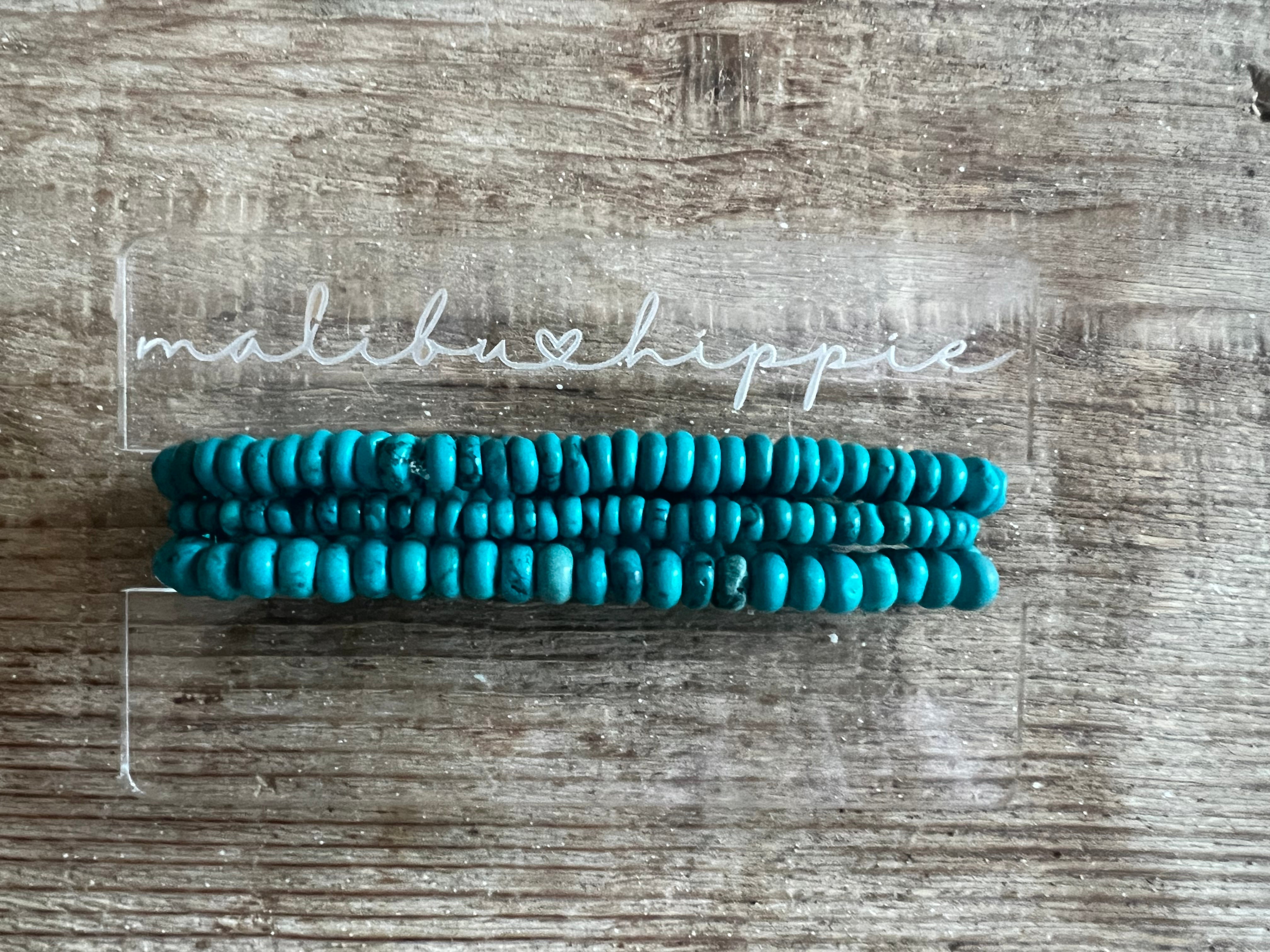 MALIBU HIPPIE Howlite Turquoise Bracelet Stack *PINK FRIDAY* on Simply Obsessed