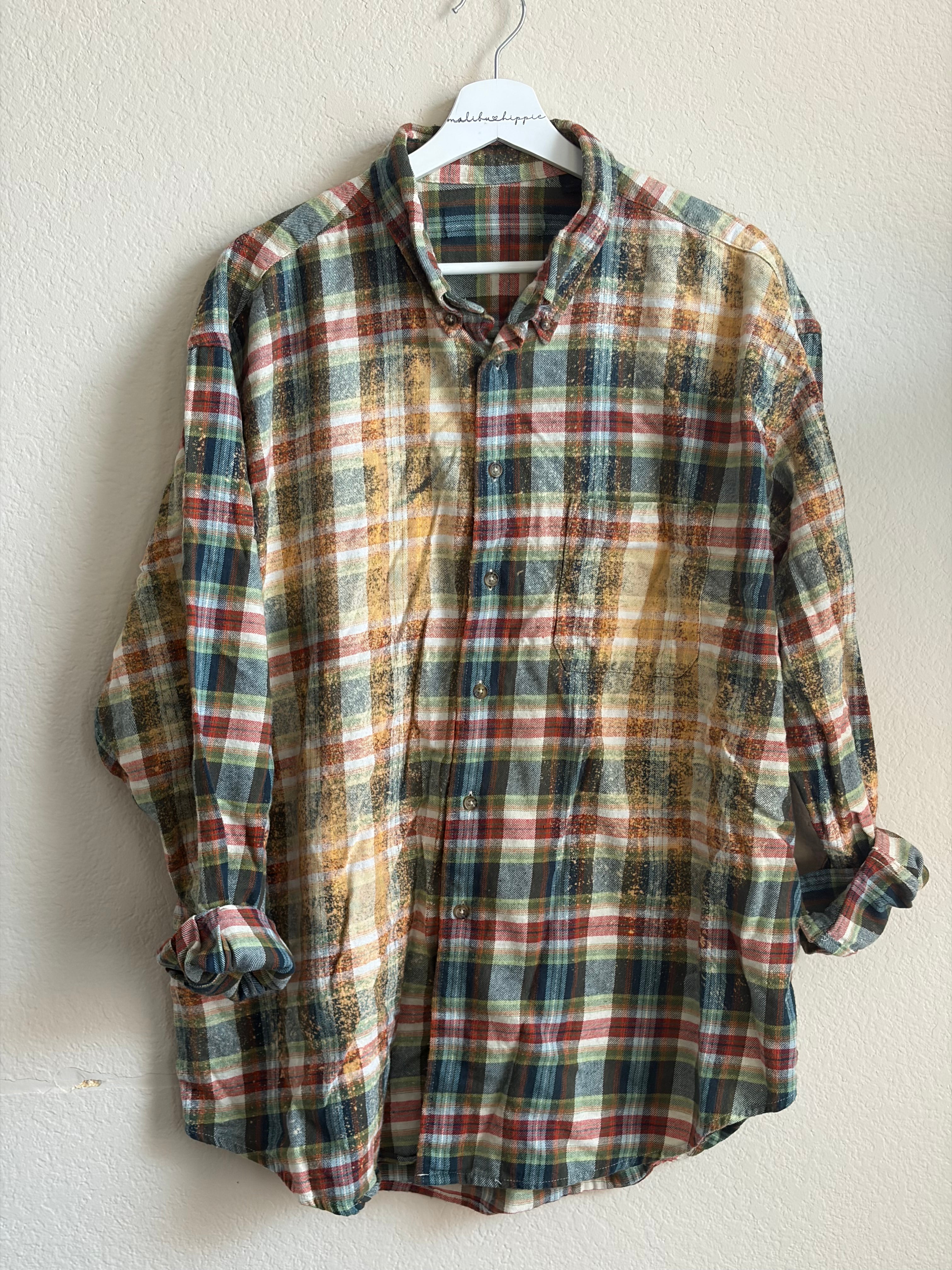 Malibu Hippie 2XL Bleached Flannel **SALE** #1 on Simply Obsessed