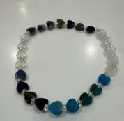 MALIBU HIPPIE Real Gemstone Heart Stretchy Bracelets on Simply Obsessed
