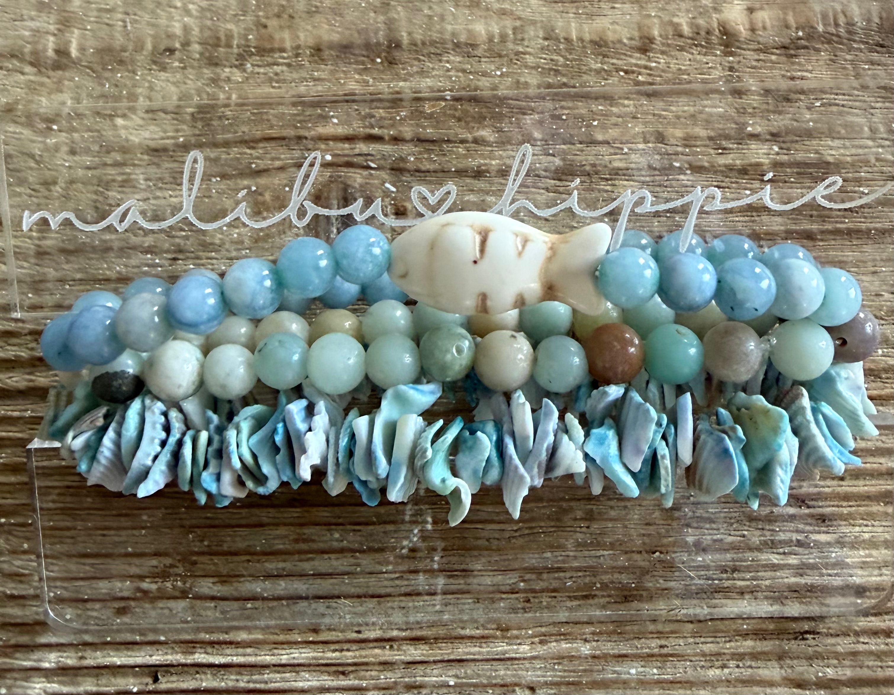 MALIBU HIPPIE Ocean Charm Bracelet Stack on Simply Obsessed