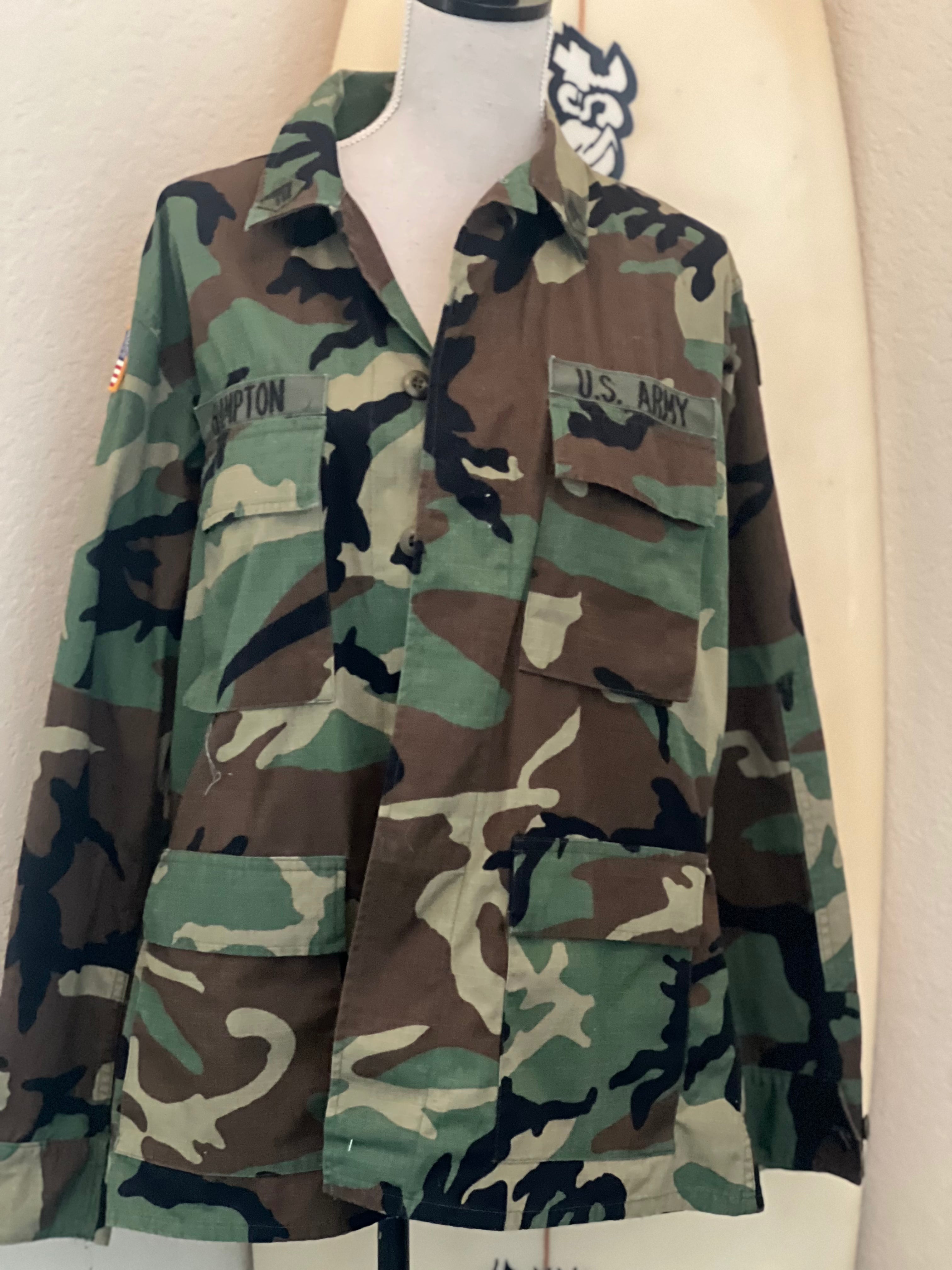 MALIBU SUPPLY CO Butterfly Army Jacket *OOAK* MED on Simply Obsessed