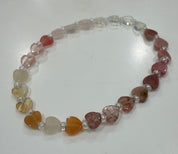 MALIBU HIPPIE Real Gemstone Heart Stretchy Bracelets on Simply Obsessed