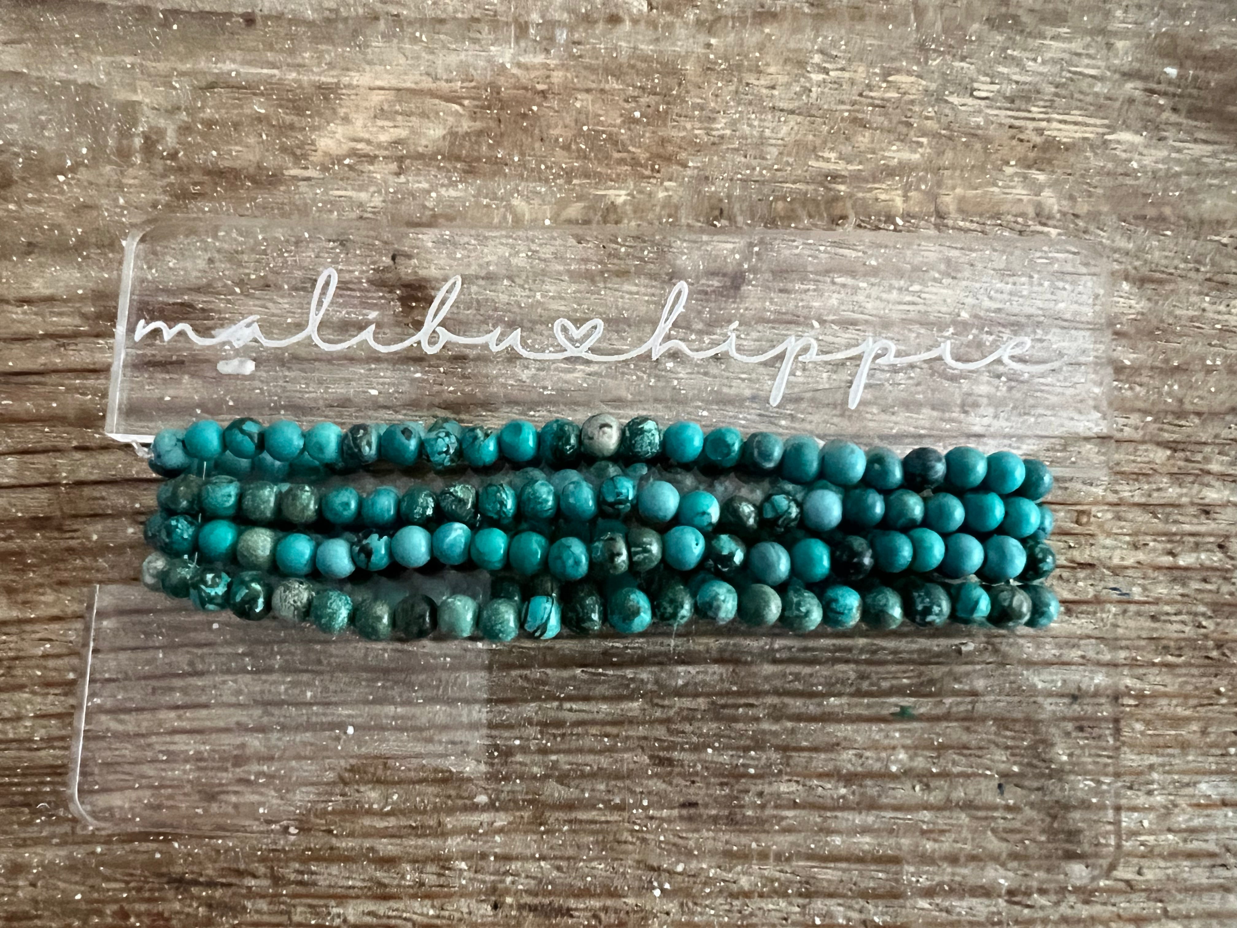MALIBU HIPPIE African Turquoise Bracelet Stack