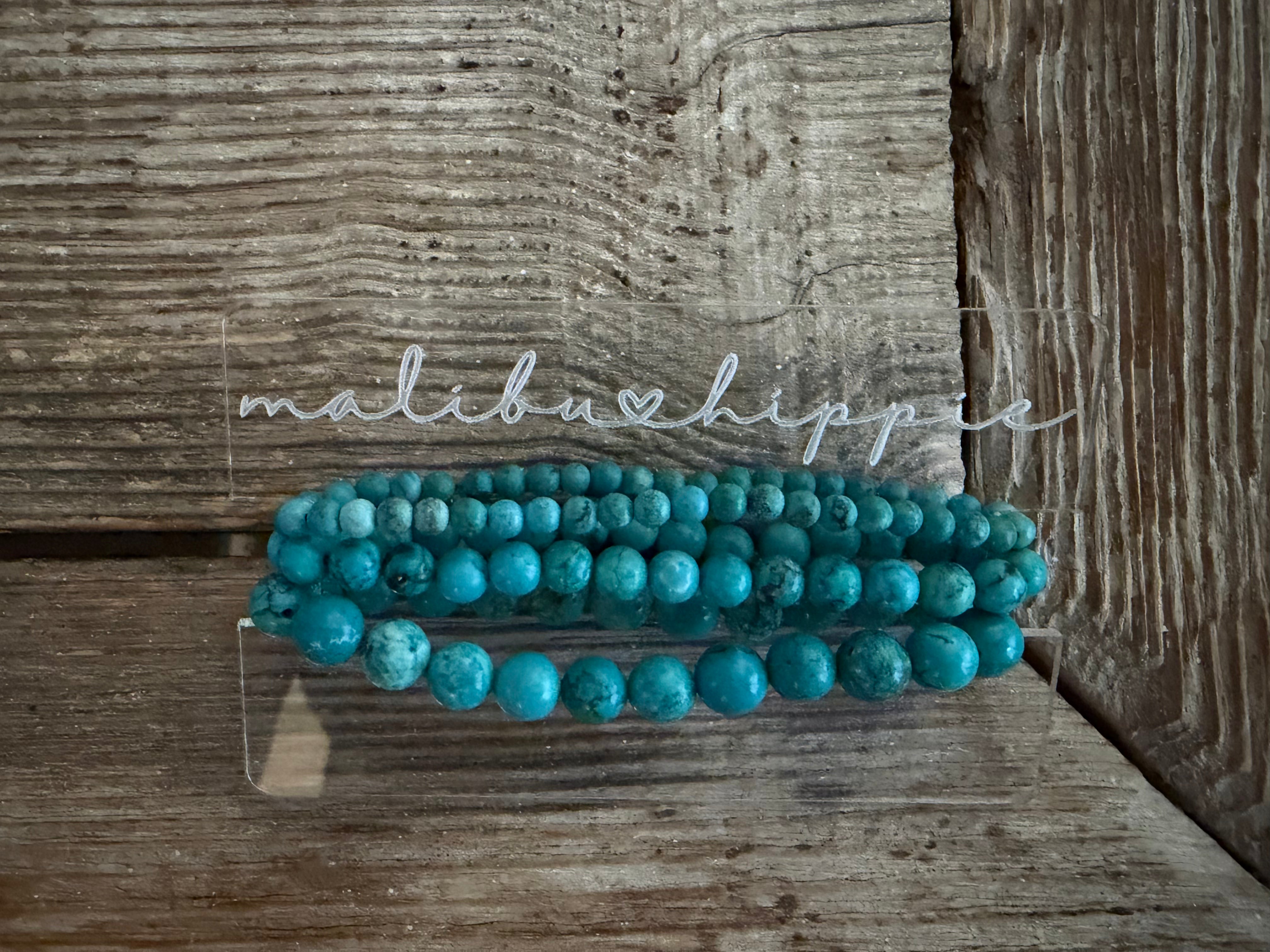 MALIBU HIPPIE Howlite Turquoise Bracelet Stack on Simply Obsessed