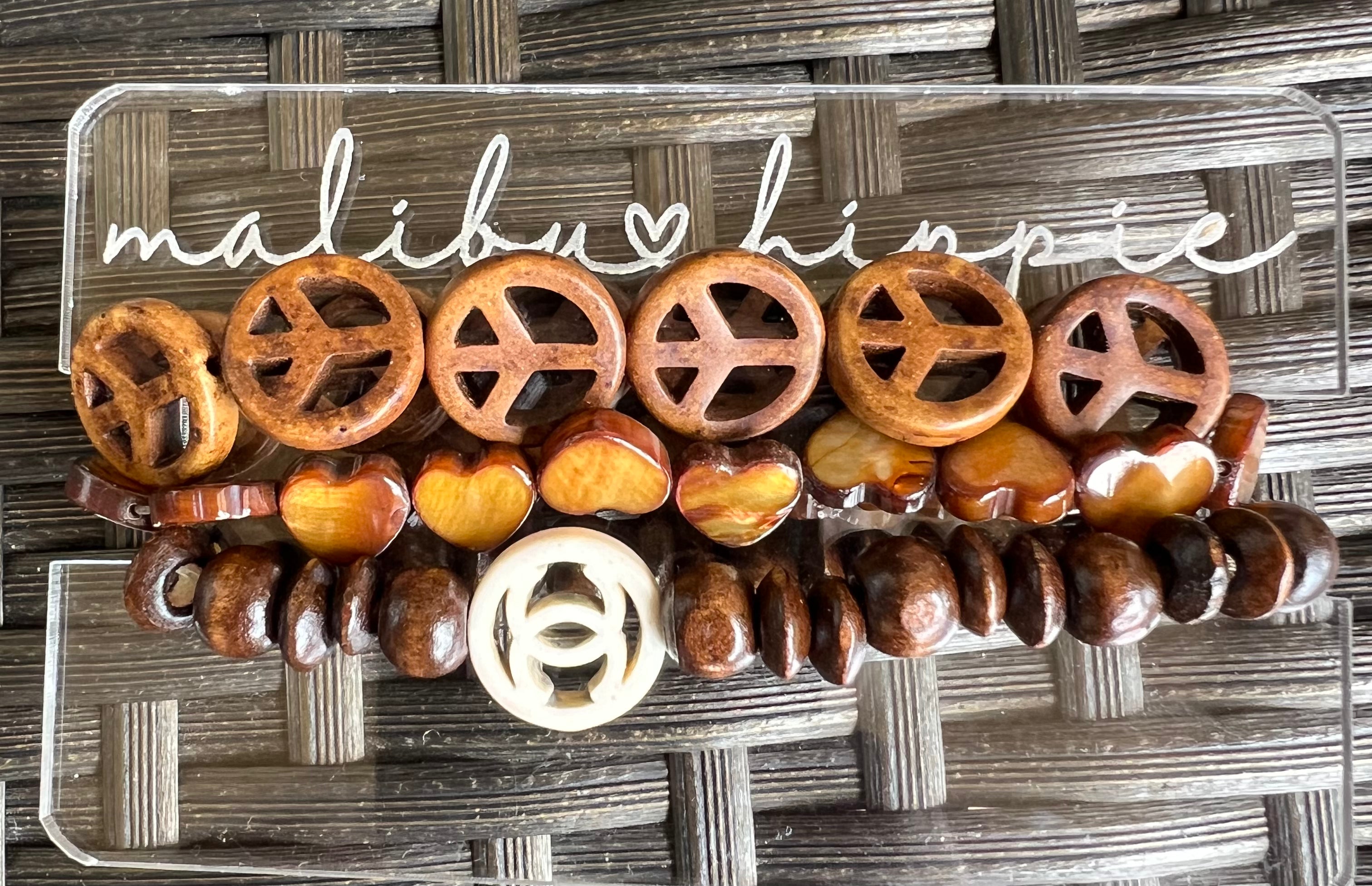 MALIBU HIPPIE Peace, Love & Happiness (Chanel) Bracelet Stack