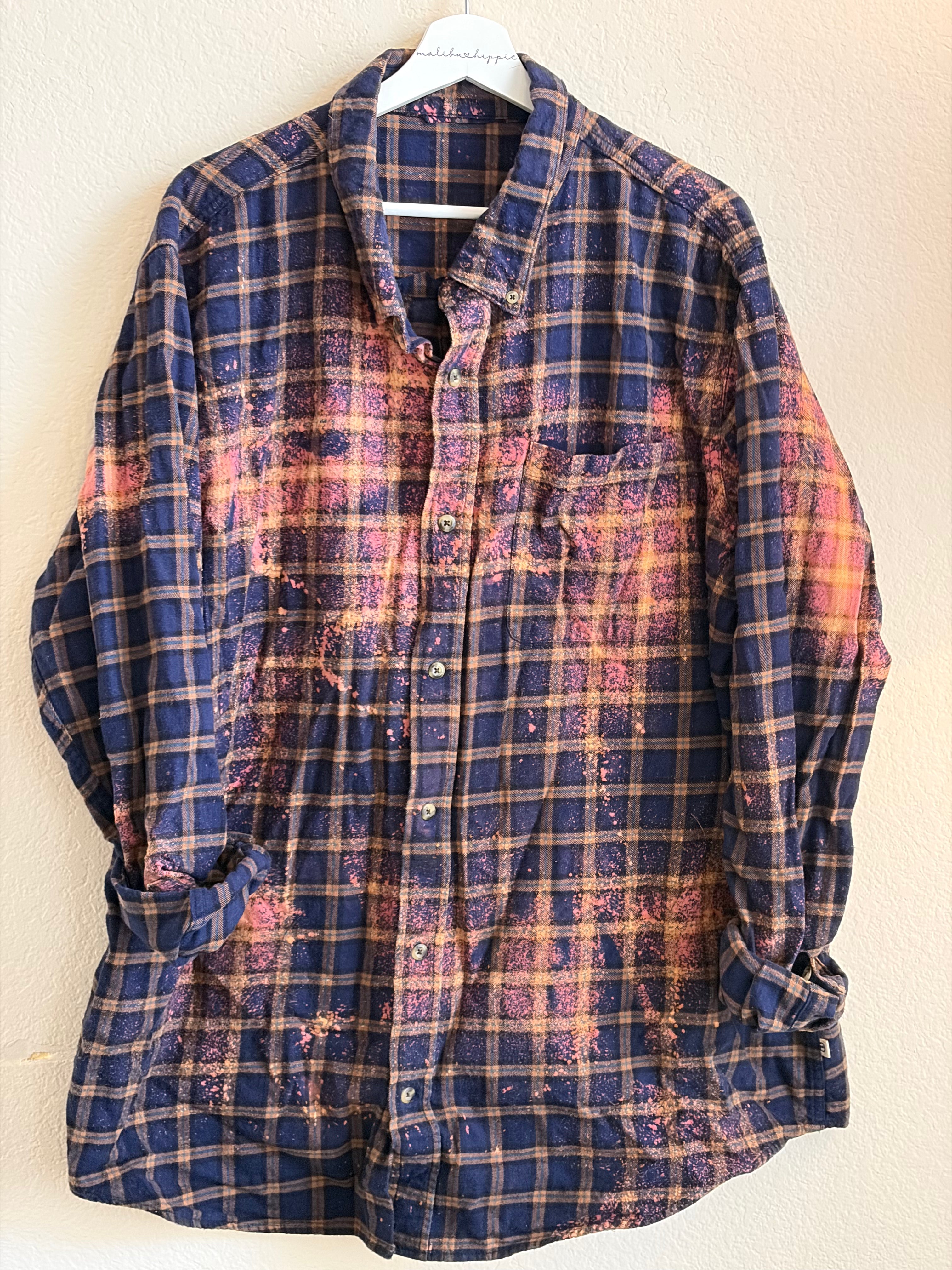 ***SALE*** Malibu Hippie 3XL Bleached Flannel #11 on Simply Obsessed