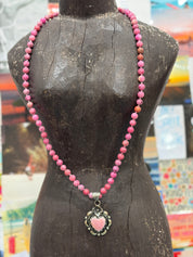 MALIBU HIPPIE Sea Sediment Tibetan Silver Conch Shell Heart OOAK Necklace on Simply Obsessed