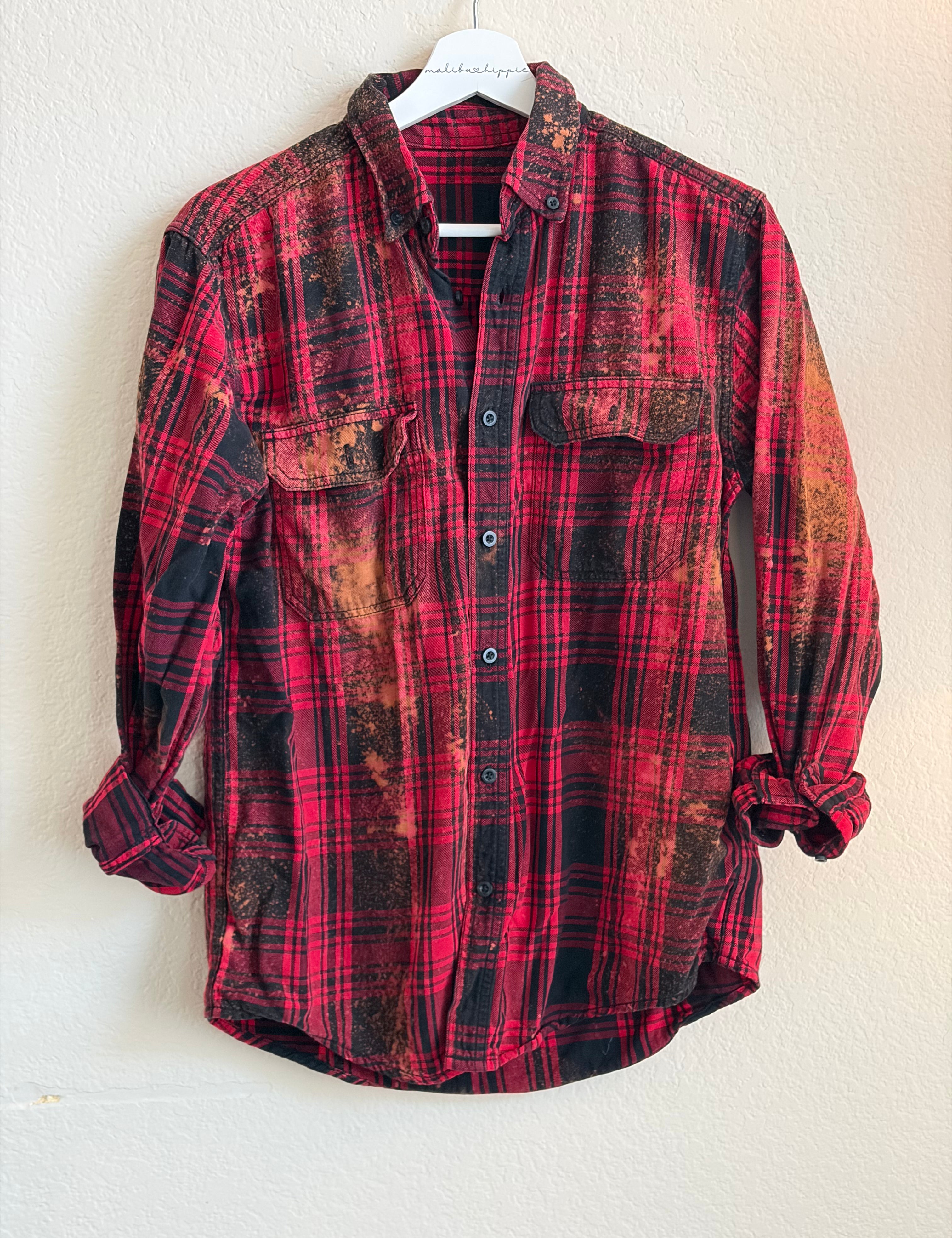 ***SALE*** Malibu Hippie SMALL Bleached Flannel #14 on Simply Obsessed
