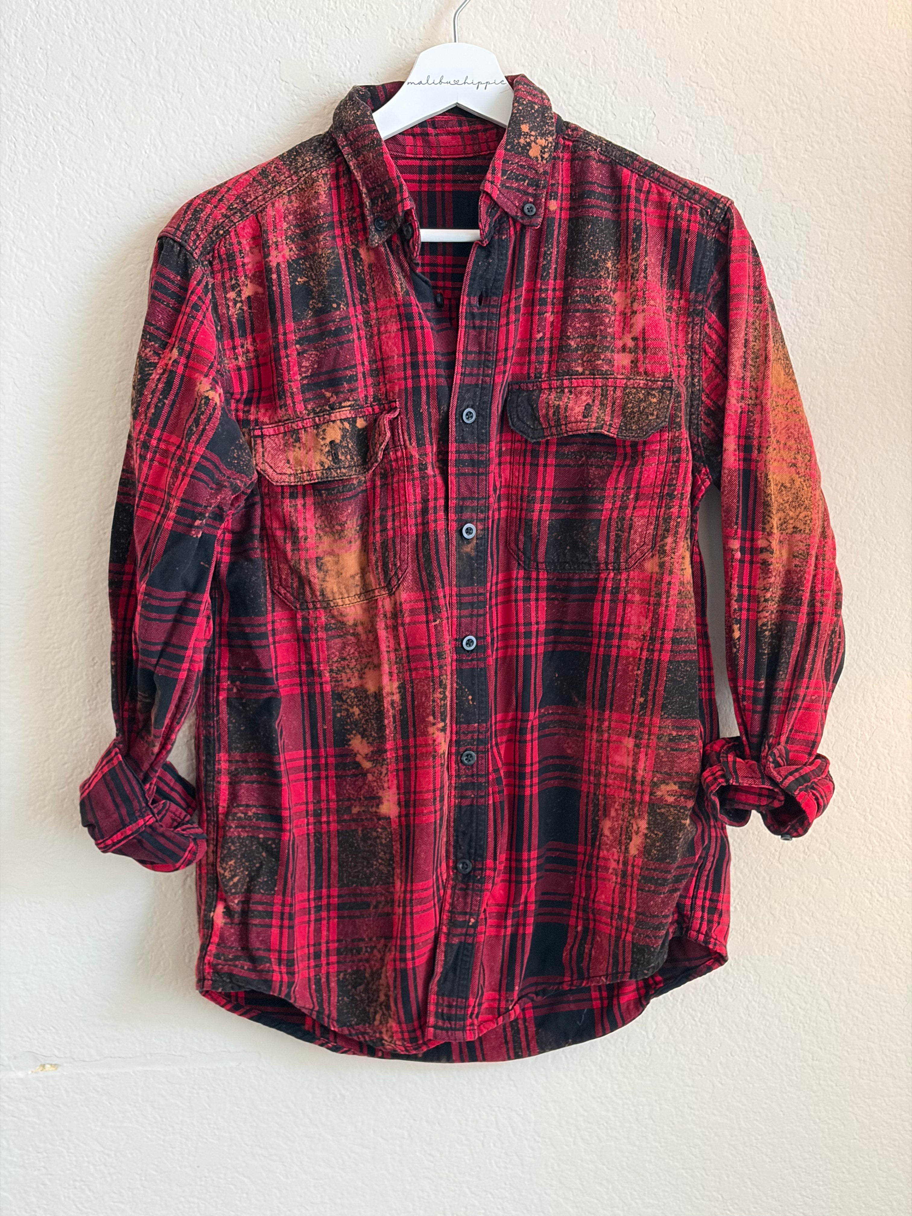***SALE*** Malibu Hippie SMALL Bleached Flannel #14 on Simply Obsessed