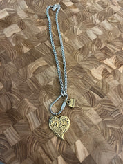 YOCHI Gold Paris Heart on Silver Chain **VEGAS LIVES** on Simply Obsessed