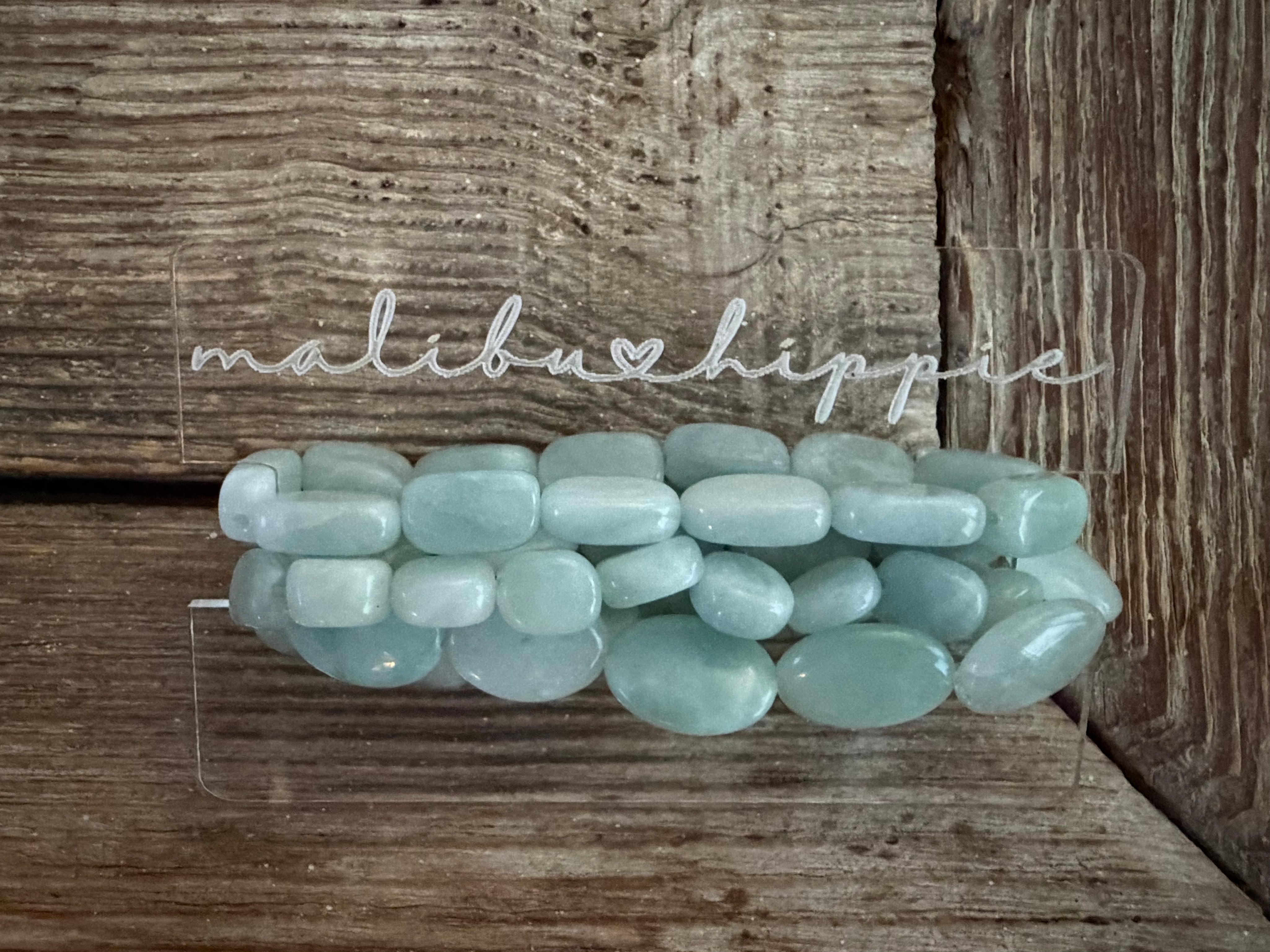 MALIBU HIPPIE Aquamarine Bracelet Stack