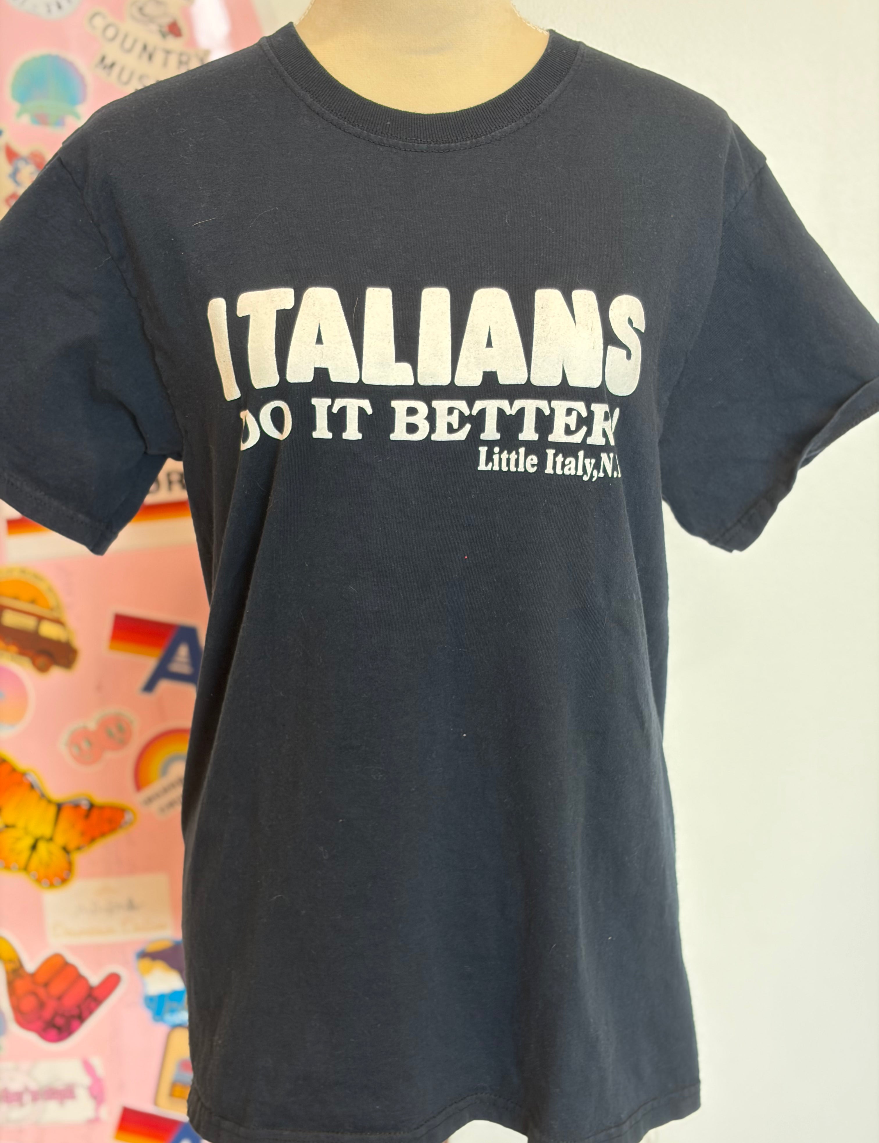 VINTAGE MALIBU HIPPIE Italians Tee- Size Medium on Simply Obsessed