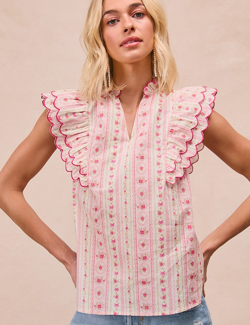 BIBI SLEEVELESS SCALLOPED EDGE TOP ***BEACH LIVE*** on Simply Obsessed