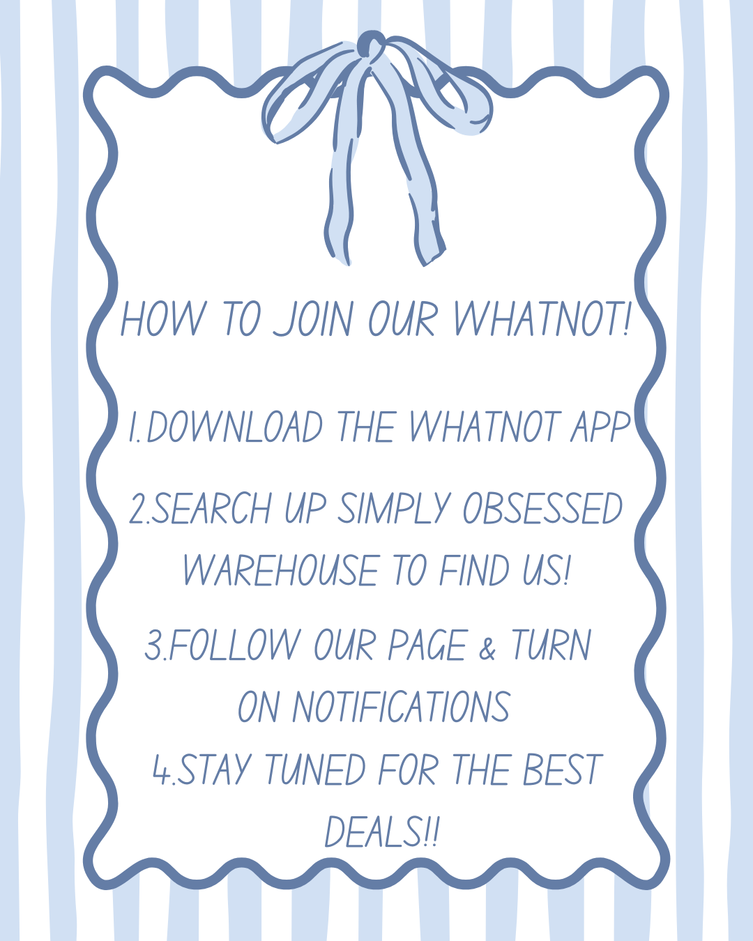 WHATNOT SIMPLY OBSESSED WAREHOUSE on Simply Obsessed