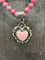 MALIBU HIPPIE Sea Sediment Tibetan Silver Conch Shell Heart OOAK Necklace on Simply Obsessed