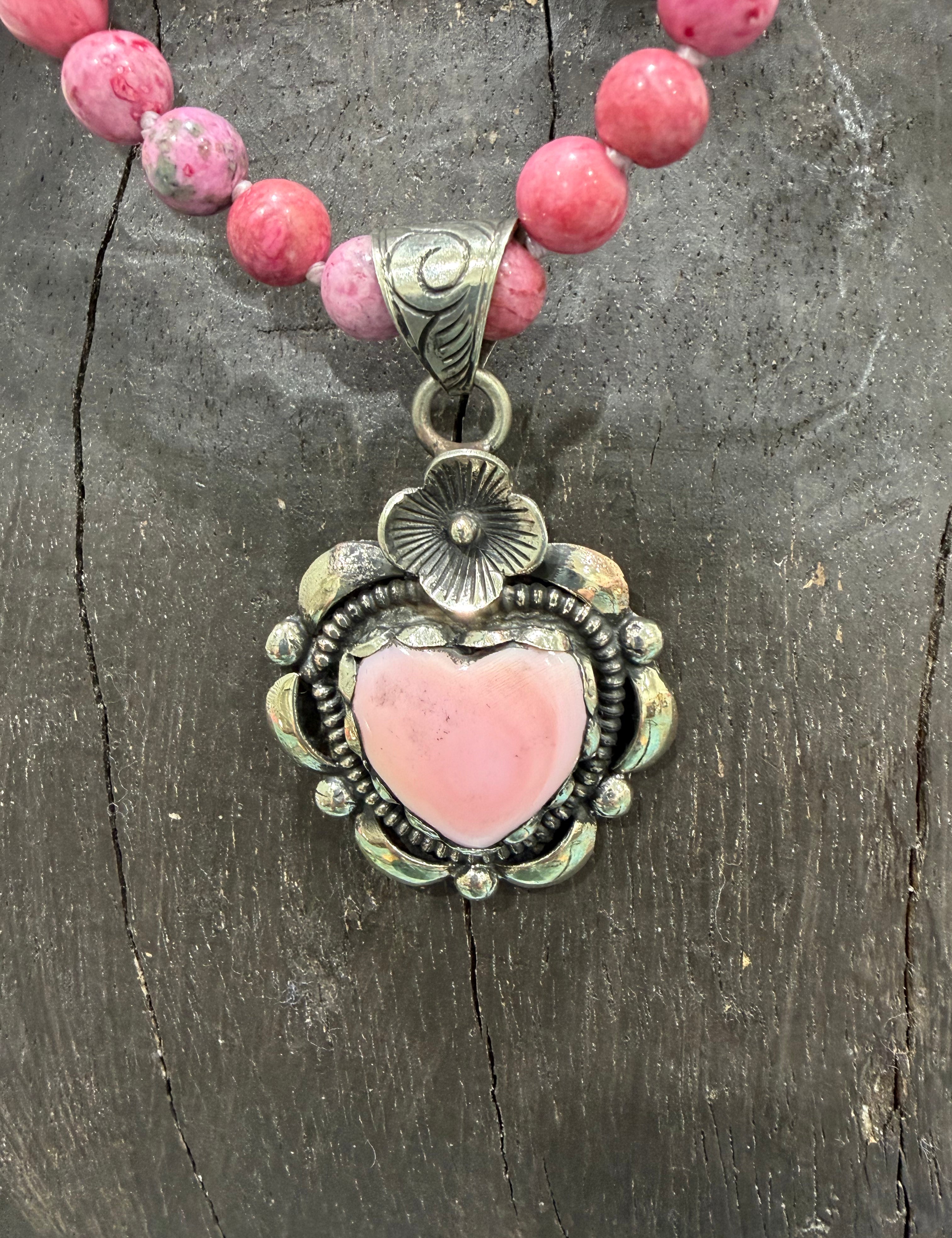 MALIBU HIPPIE Sea Sediment Tibetan Silver Conch Shell Heart OOAK Necklace on Simply Obsessed