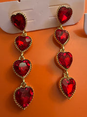 LA FINDS Crystal Heart Earrings *DOORBUSTER*