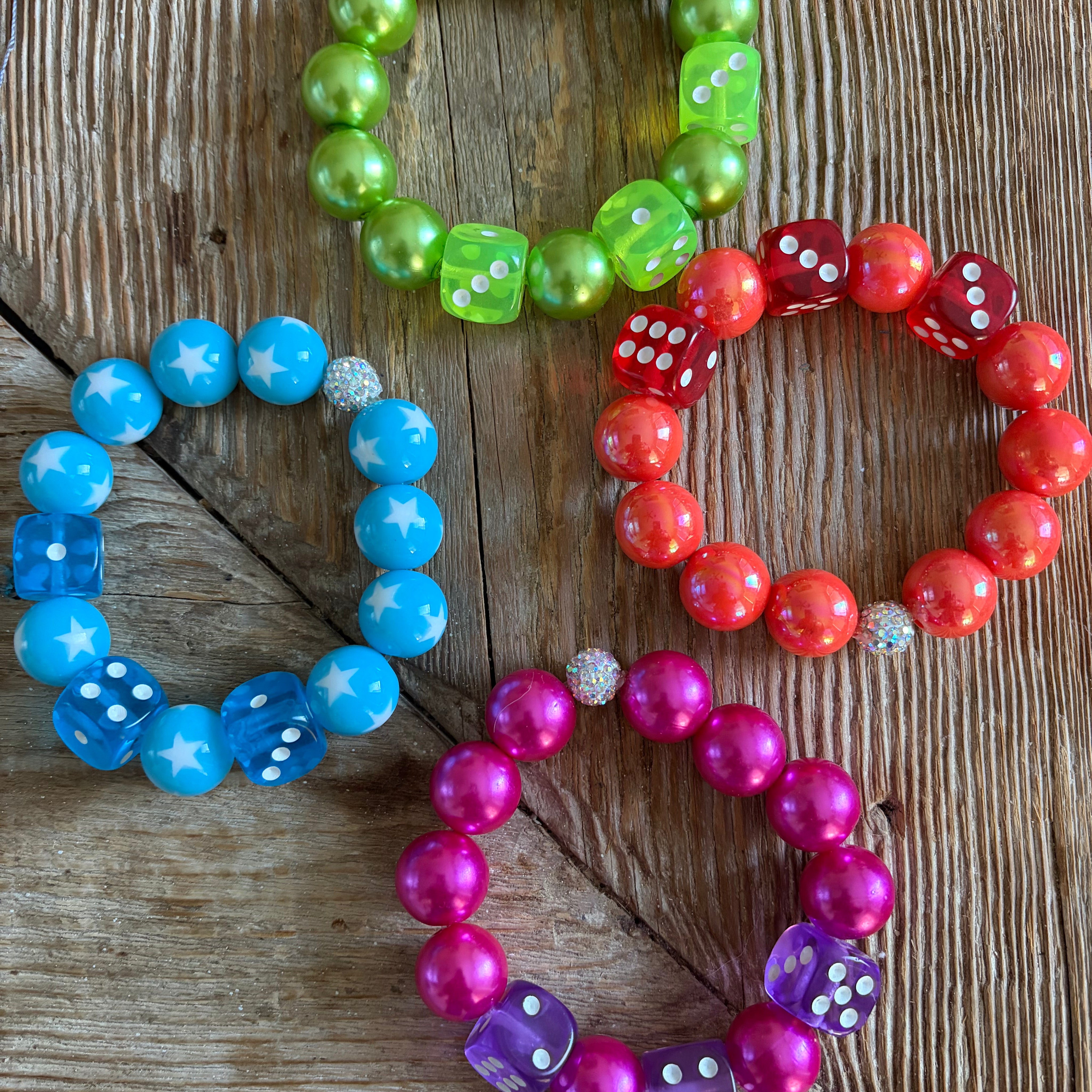JEWELRY SALE Colorful Dice Bracelets on Simply Obsessed