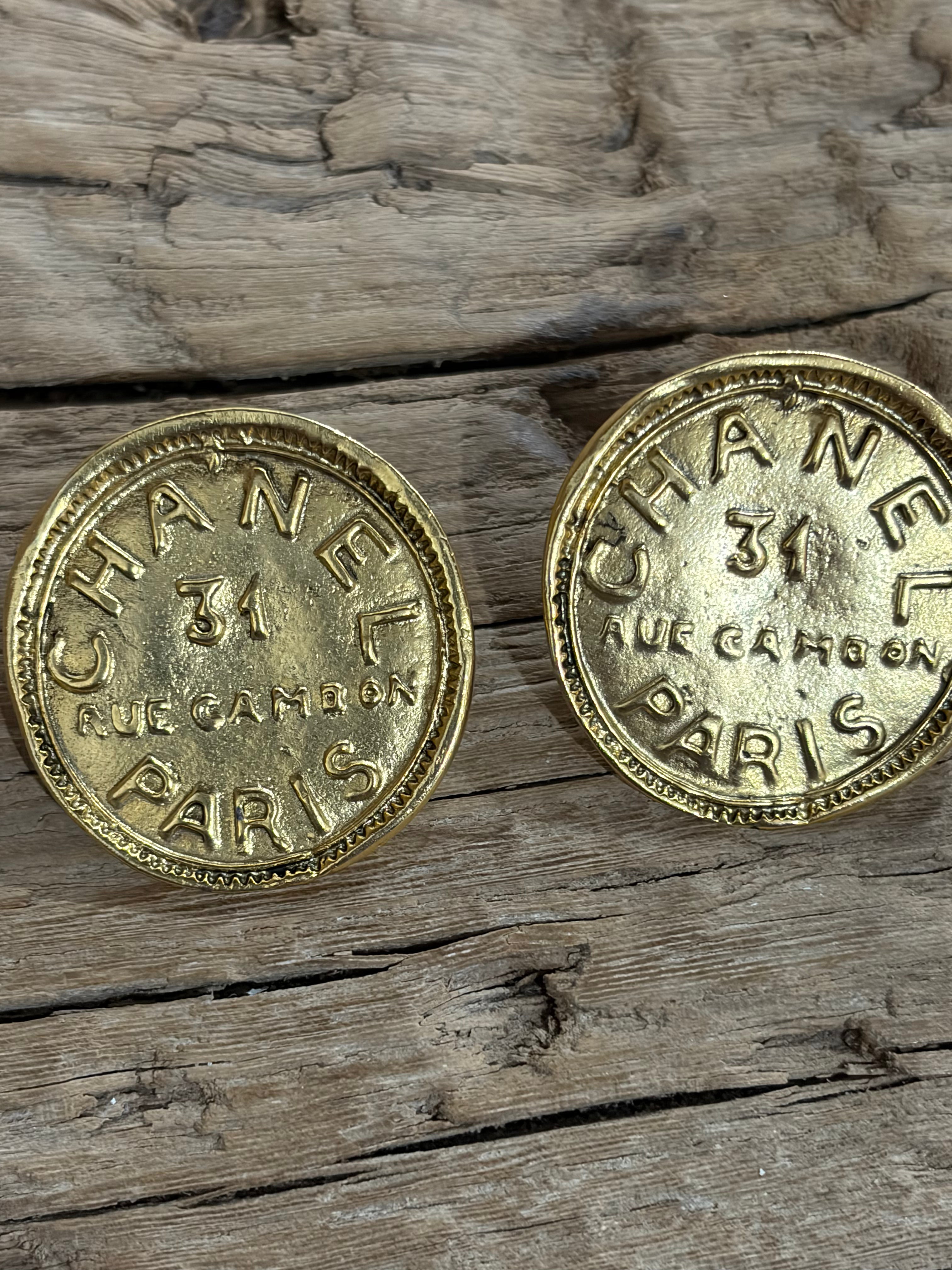 YOCHI Vintage Designer Inspired Gold Post Earrings