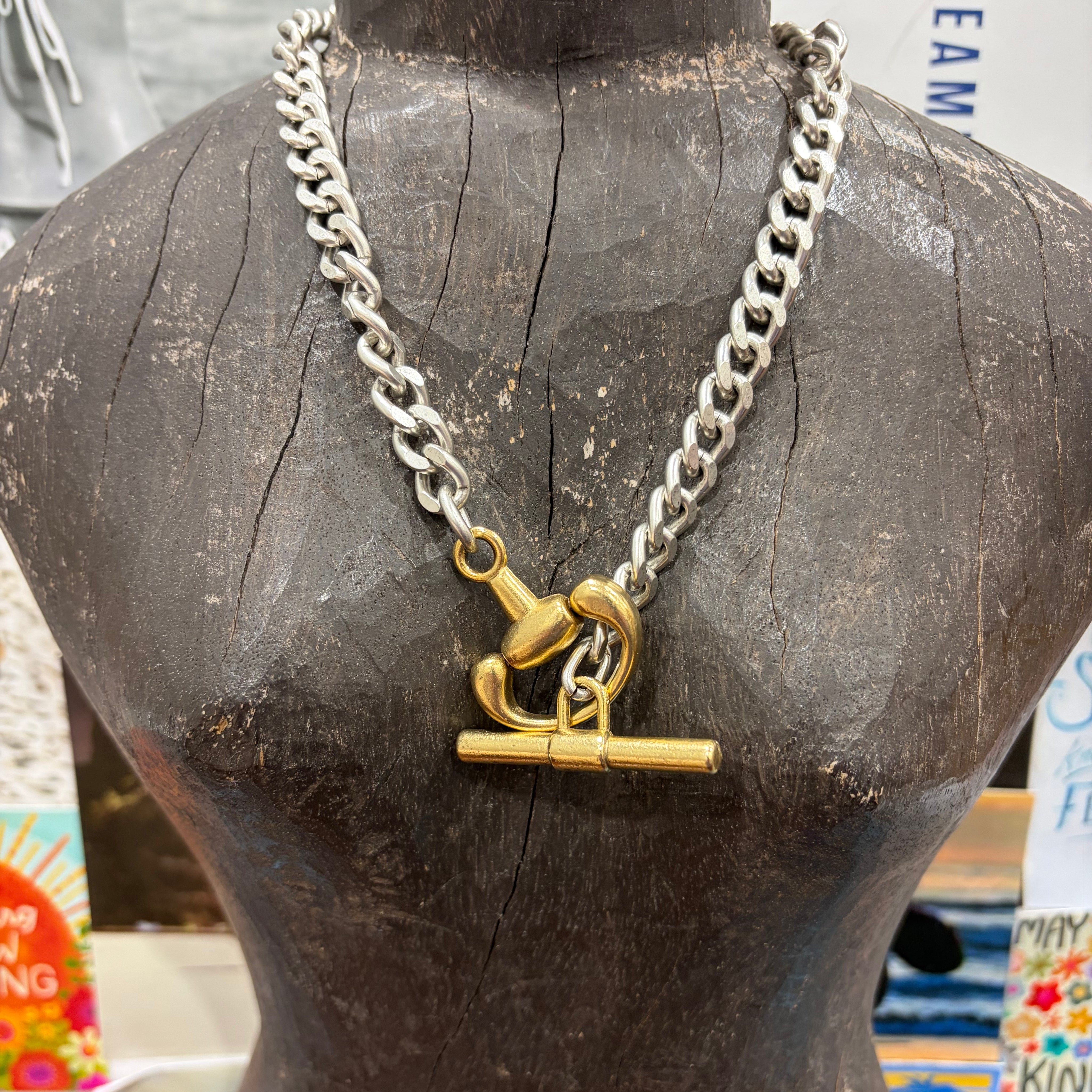 Silver Snaffle Bit Necklace on Simply Obsessed