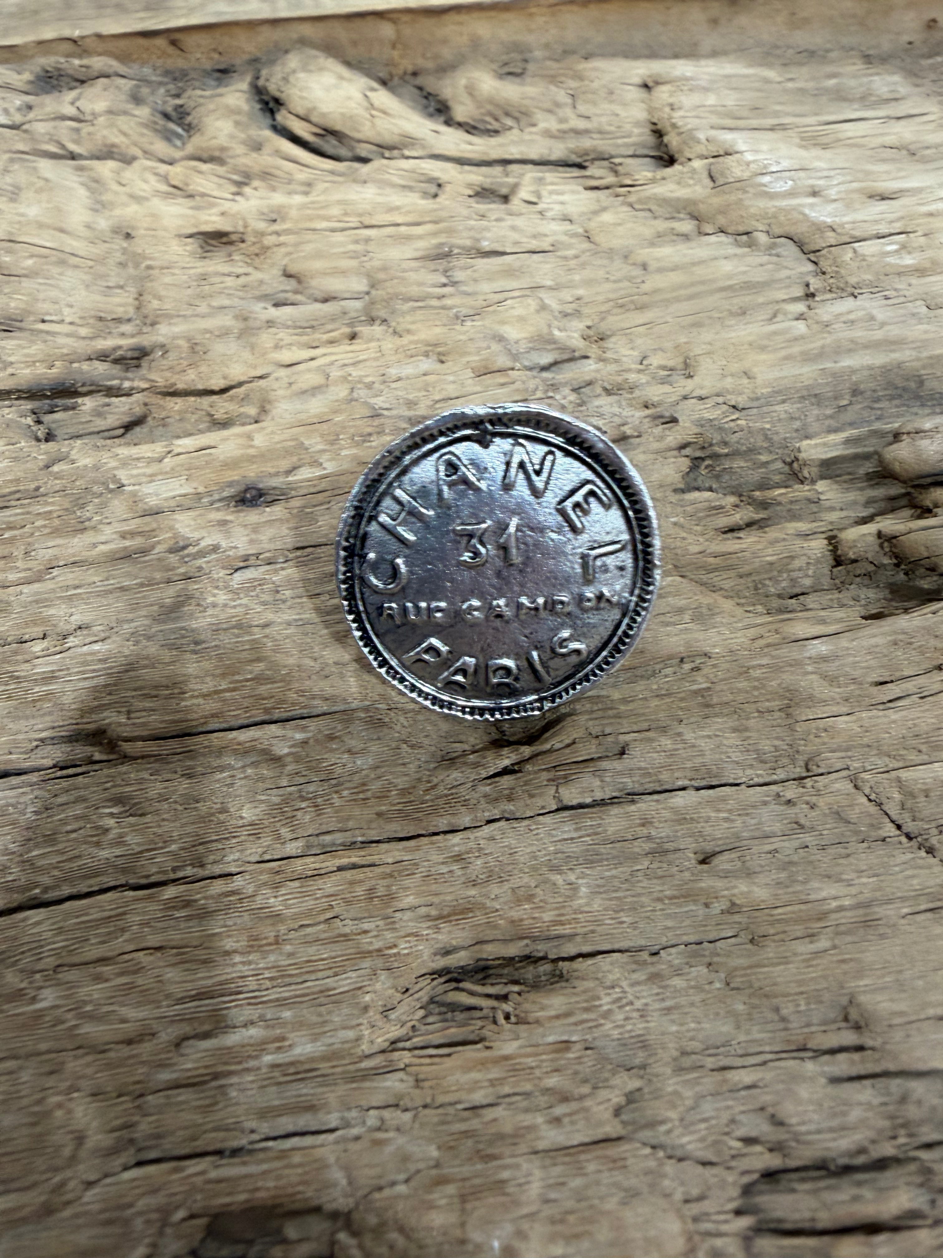 YOCHI Vintage Designer Inspired Silver Adjustable Ring