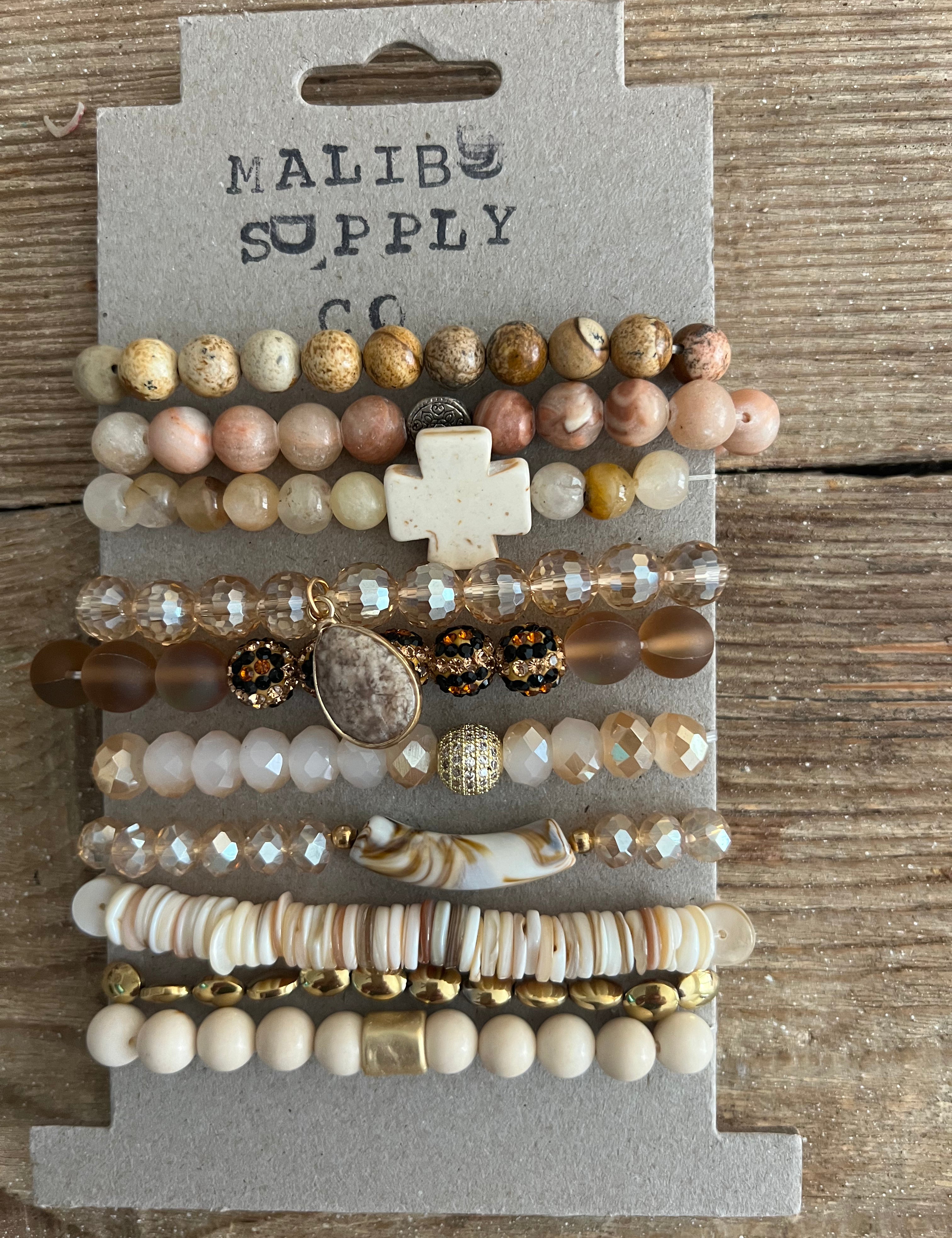 MALIBU SUPPLY CO Neutrals 10 Bracelet Card on Simply Obsessed
