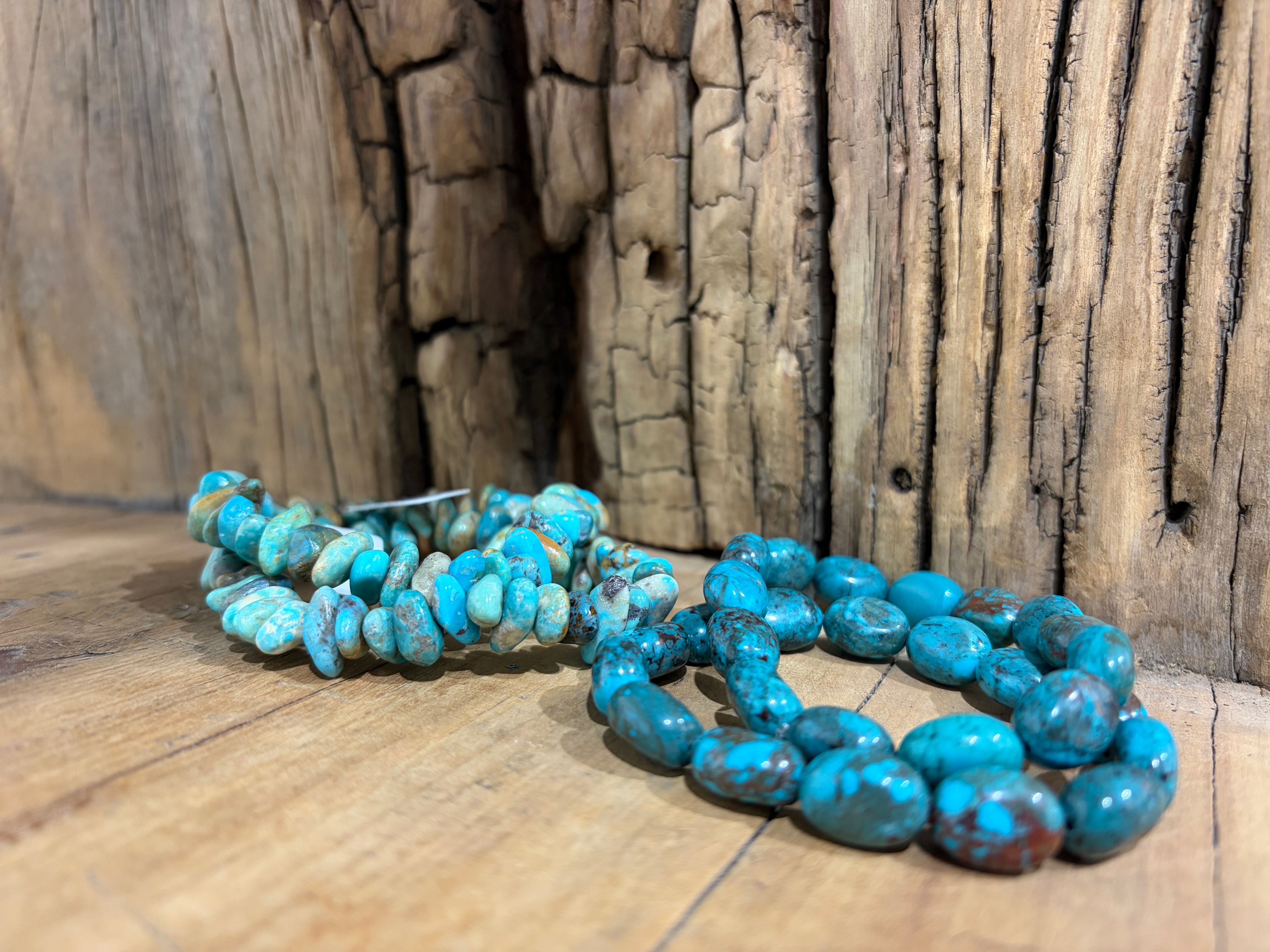 MALIBU HIPPIE Natural Turquoise Stretch Bracelets on Simply Obsessed