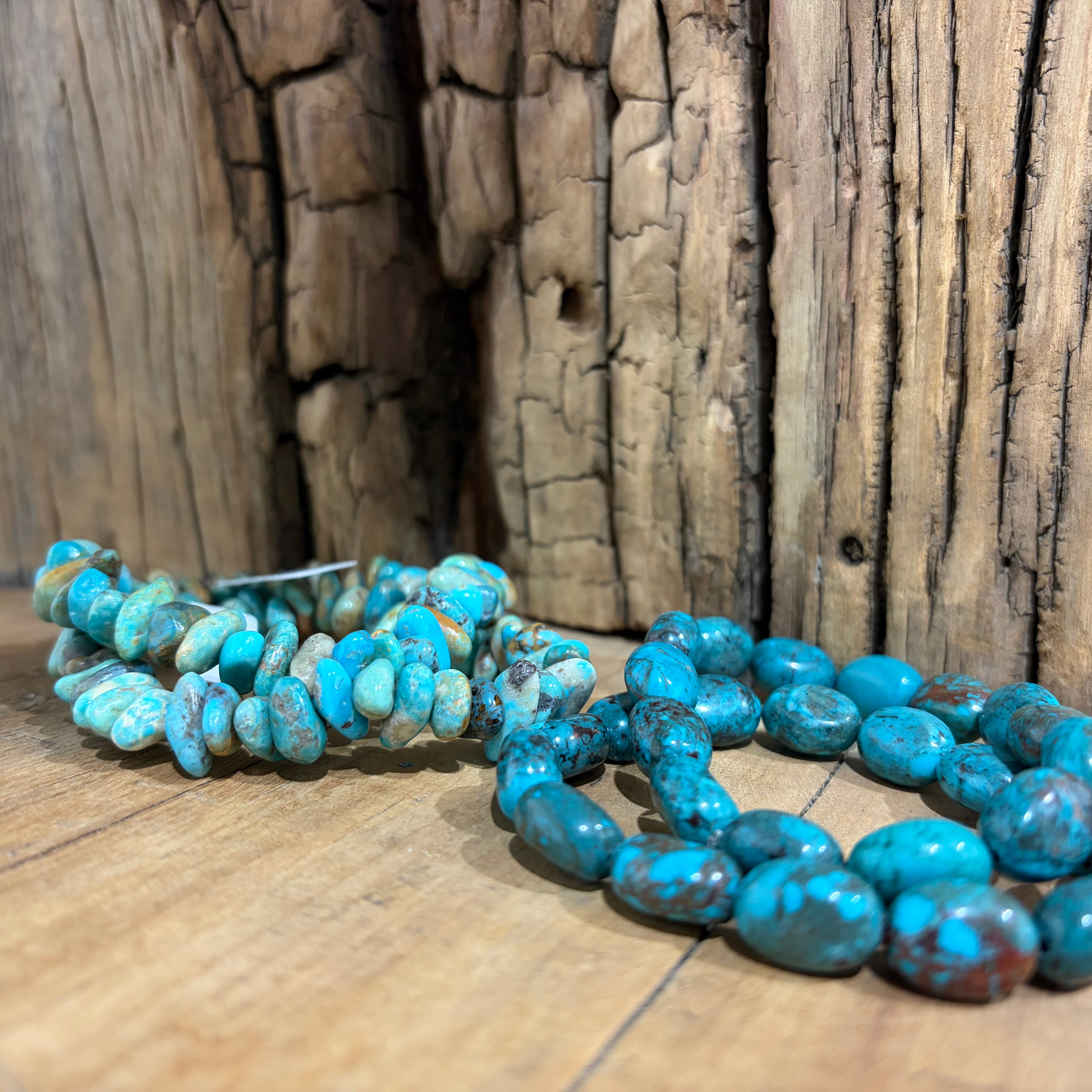 MALIBU HIPPIE Natural Turquoise Stretch Bracelets on Simply Obsessed