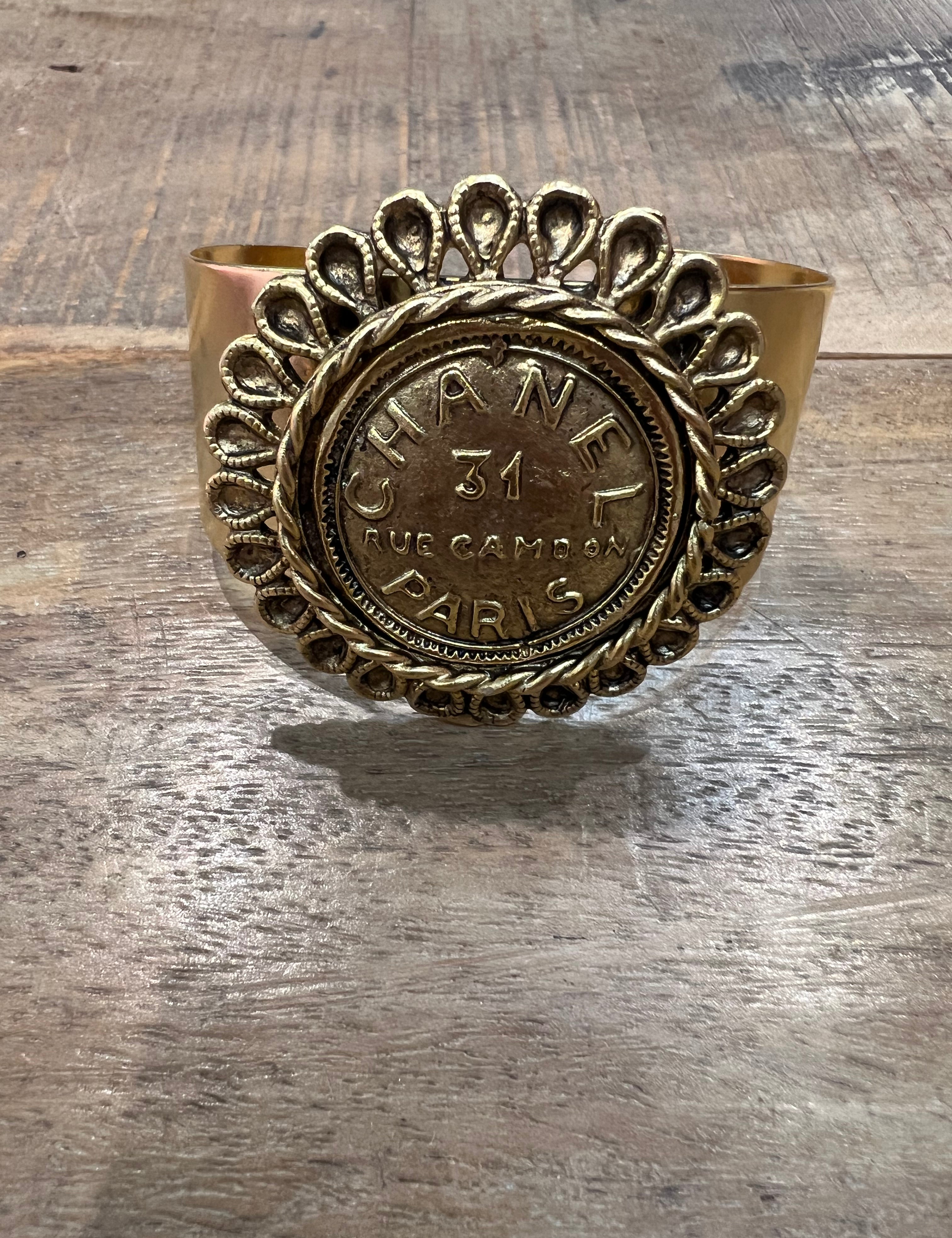 YOCHI Gold Vintage Designer Inspired Coin Cuff on Simply Obsessed