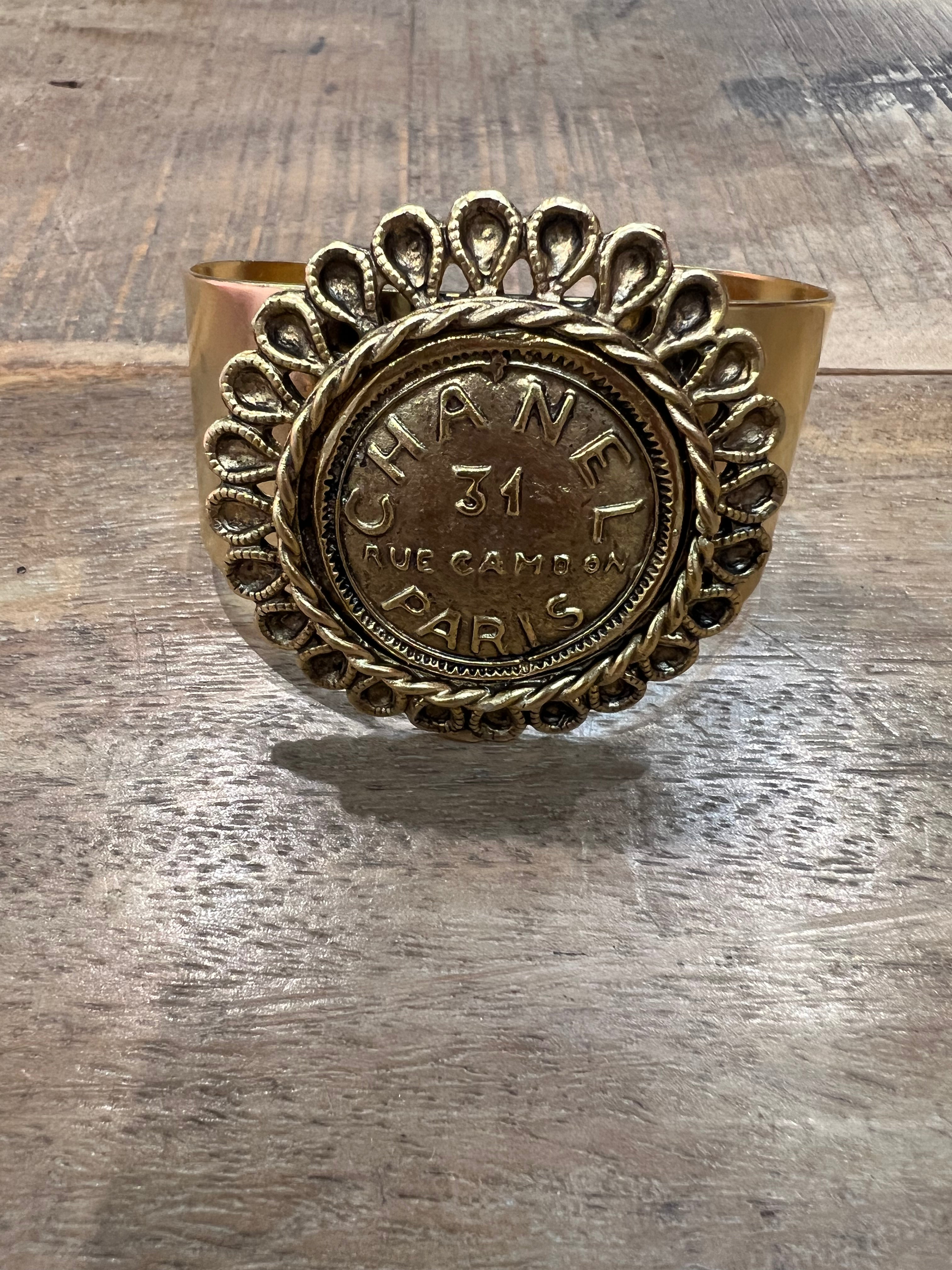 YOCHI Gold Vintage Designer Inspired Coin Cuff on Simply Obsessed