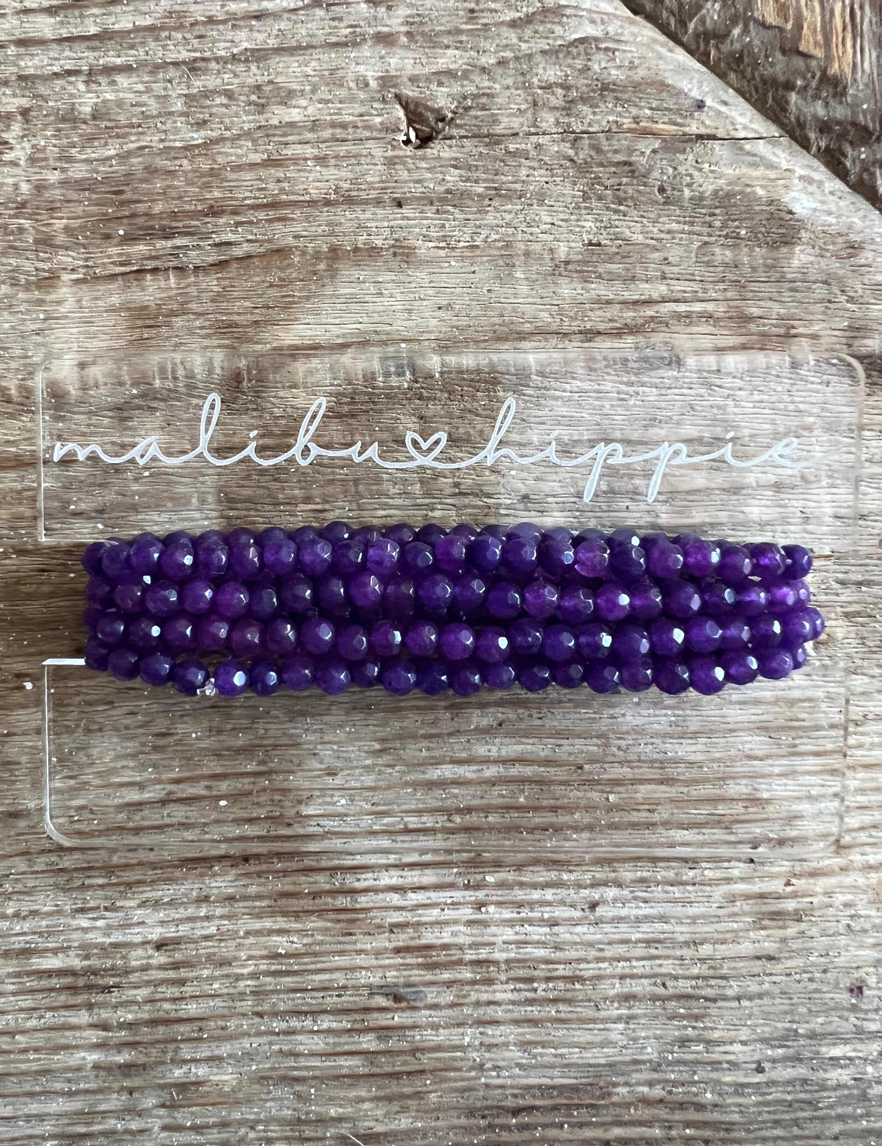 MALIBU HIPPIE Dyed Jade Micro Purple Bracelet Stack *PINK FRIDAY* on Simply Obsessed