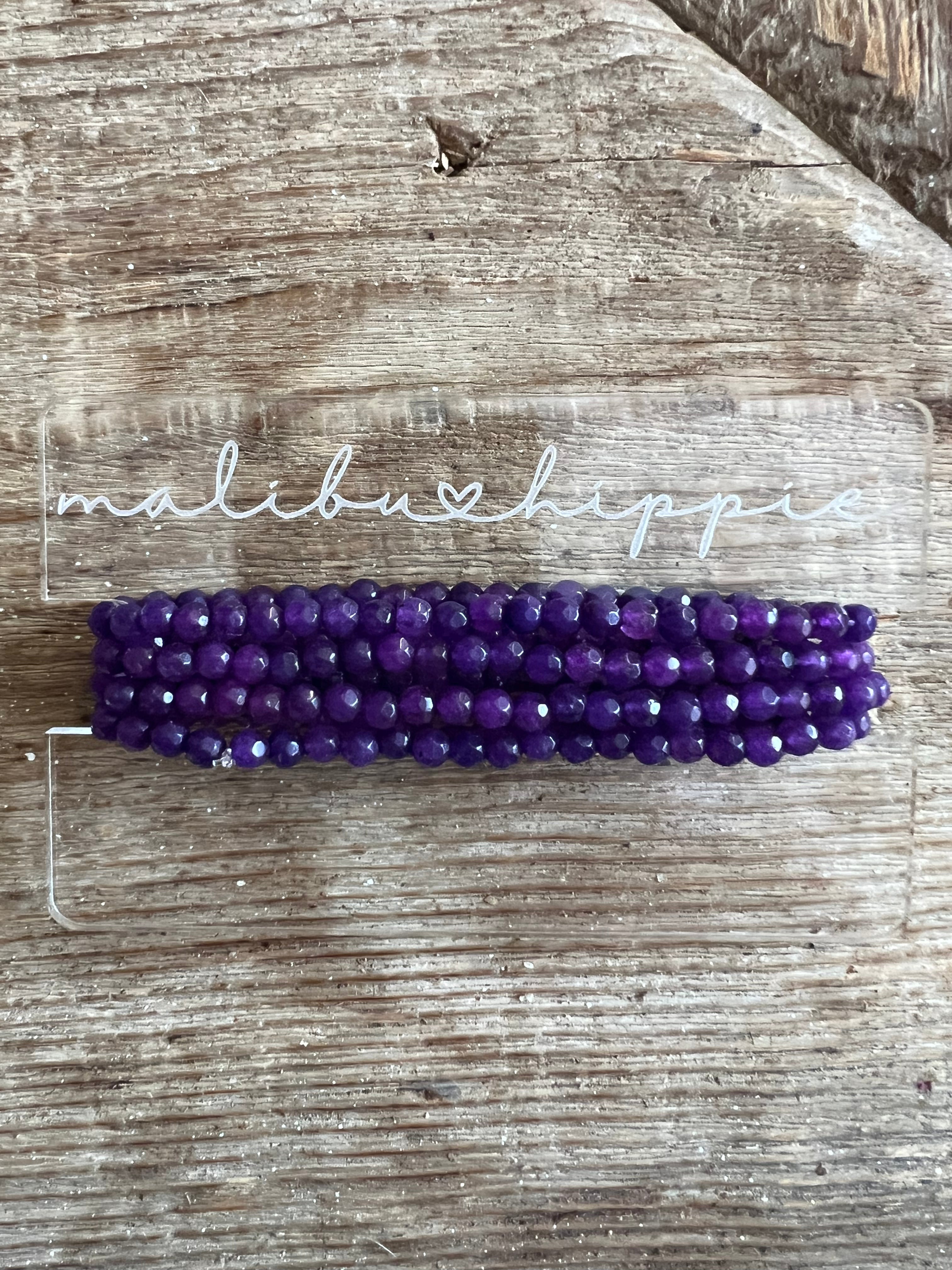 MALIBU HIPPIE Dyed Jade Micro Purple Bracelet Stack *PINK FRIDAY* on Simply Obsessed