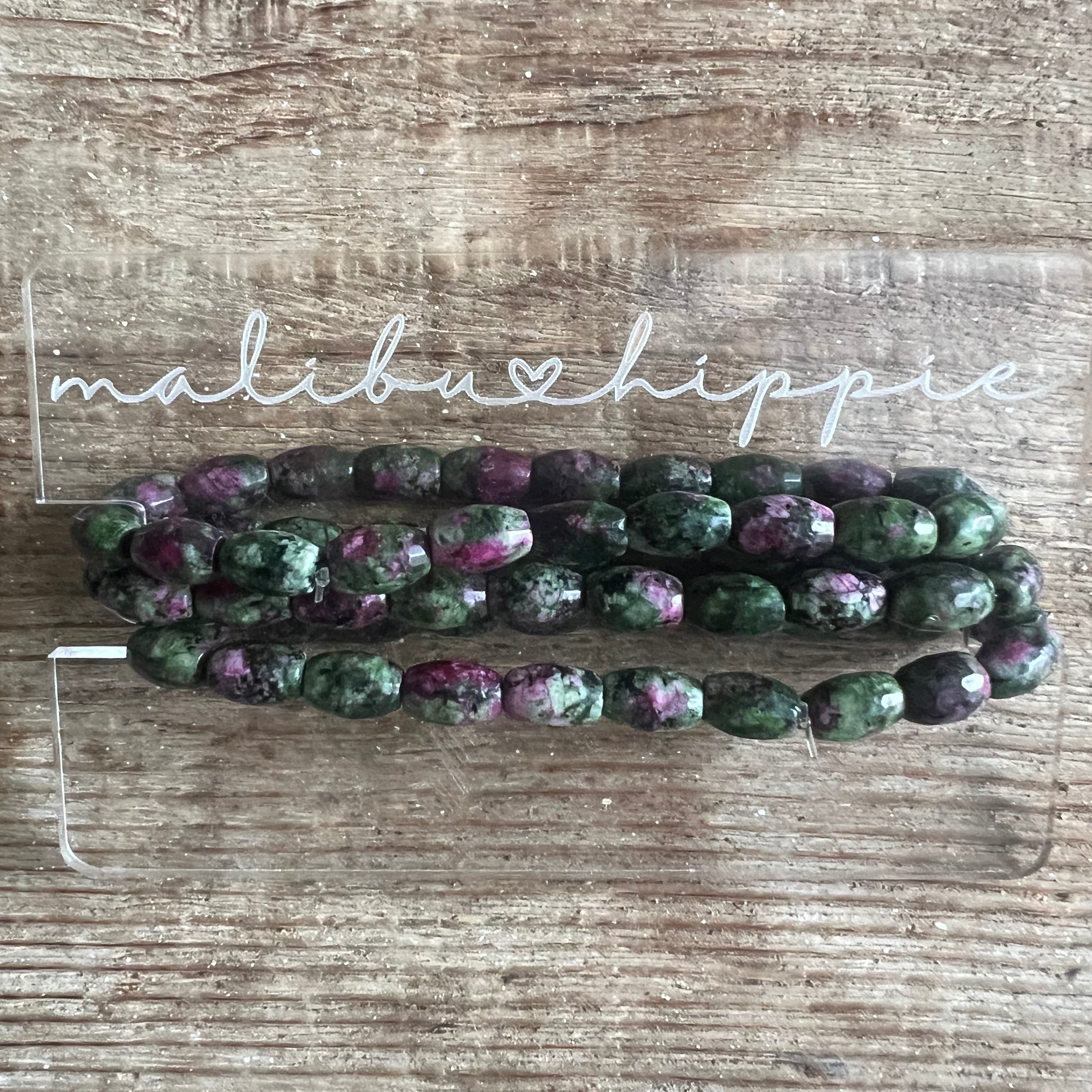 MALIBU HIPPIE Ruby Zosite Bracelet Stack *PINK FRIDAY* on Simply Obsessed