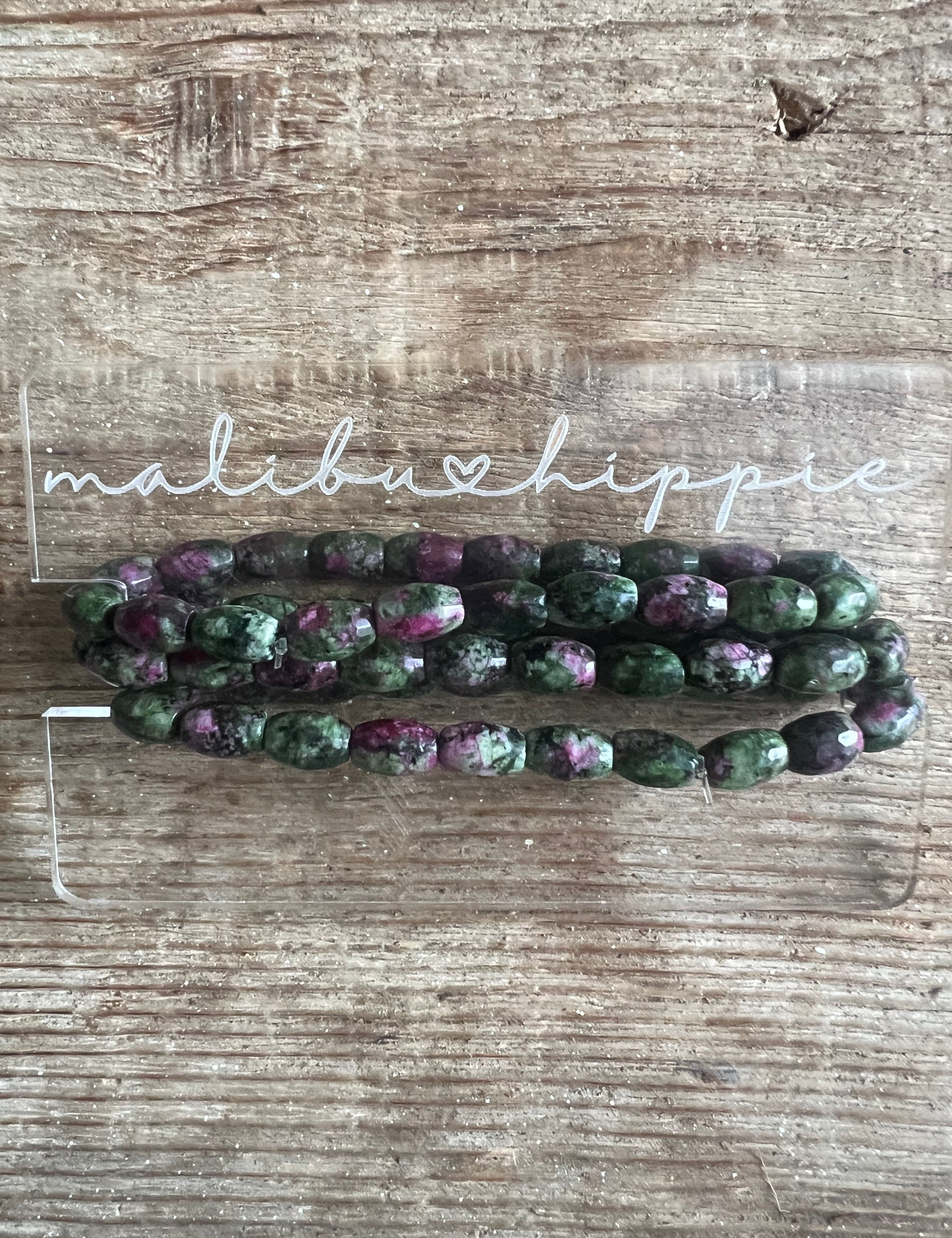 MALIBU HIPPIE Ruby Zosite Bracelet Stack *PINK FRIDAY* on Simply Obsessed