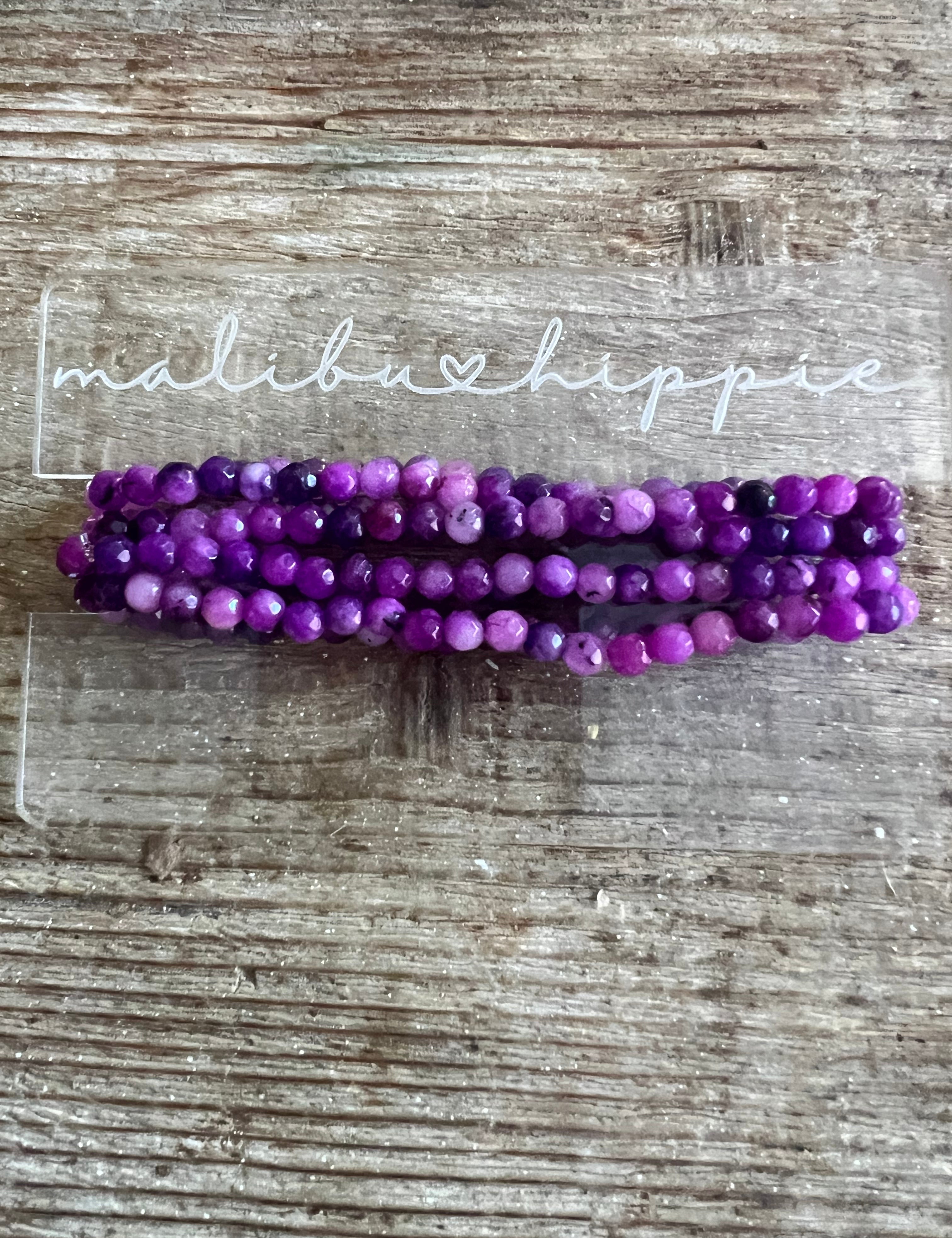 MALIBU HIPPIE Micro Bead Dyed Jade MIx Purple Bracelet Stack *PINK FRIDAY* on Simply Obsessed