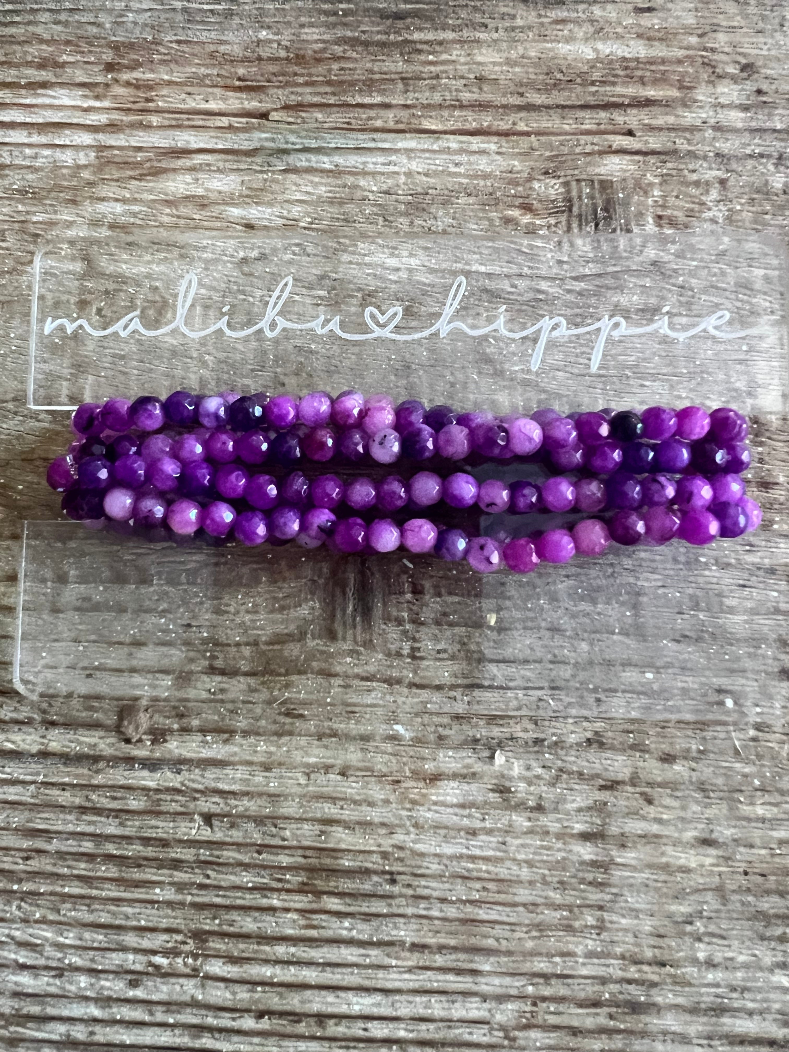 MALIBU HIPPIE Micro Bead Dyed Jade MIx Purple Bracelet Stack *PINK FRIDAY* on Simply Obsessed