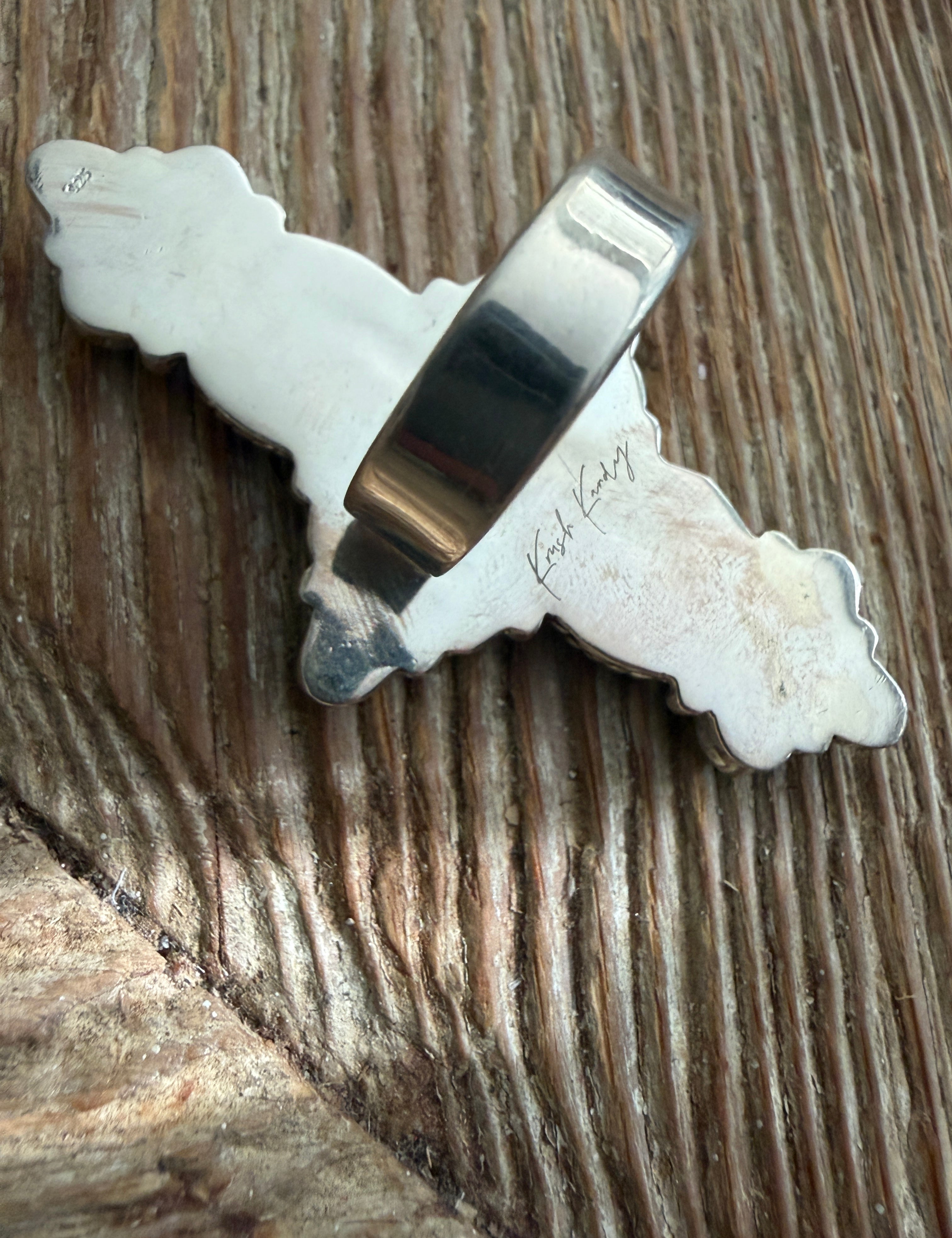 KRUSH KANDY Green Opal & Turquoise Adjustable Sterling Silver Ring **SALE** on Simply Obsessed