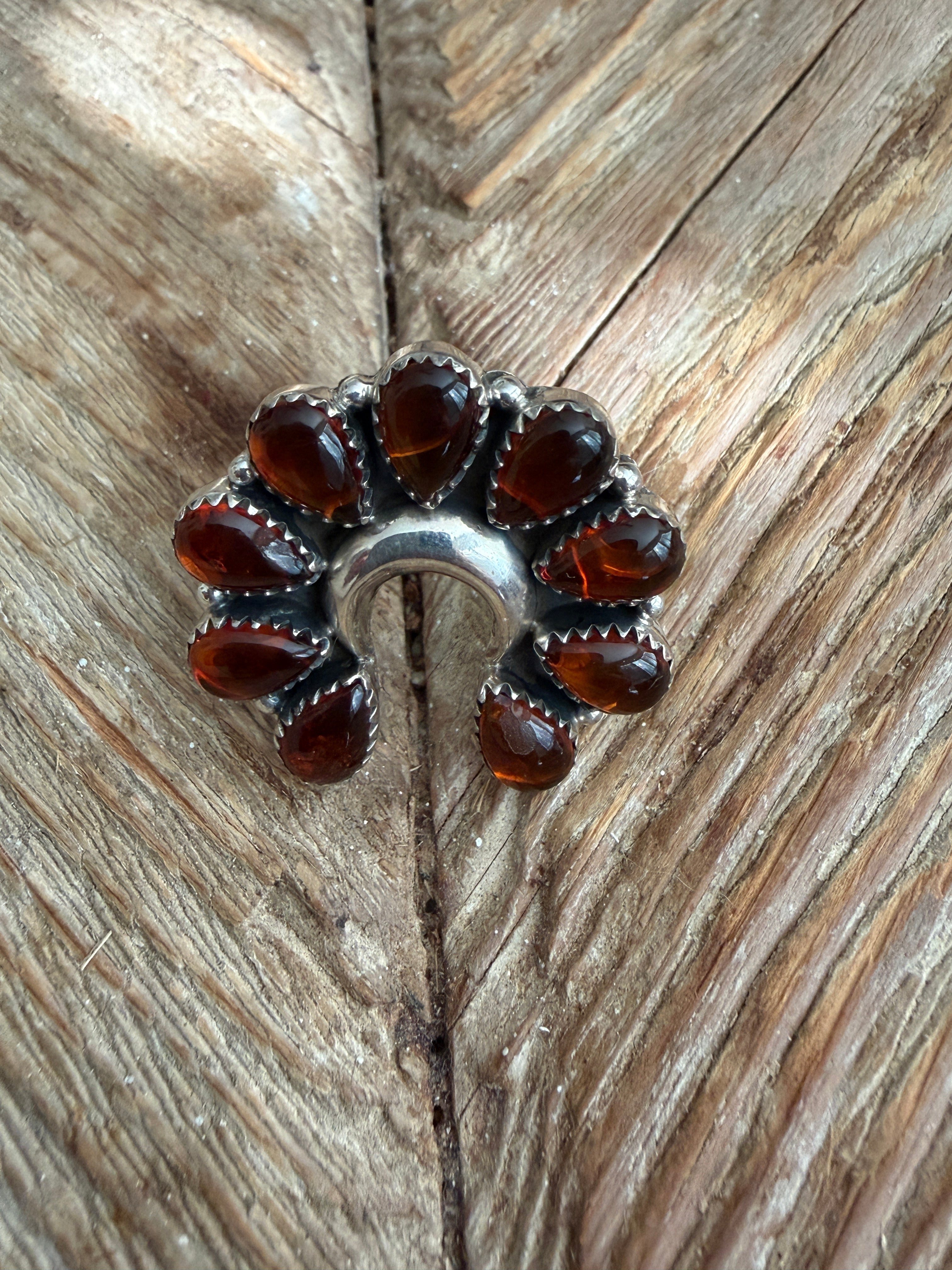 KRUSH KANDY Amber Horseshoe Adjustable Sterling Silver Ring **SALE** on Simply Obsessed