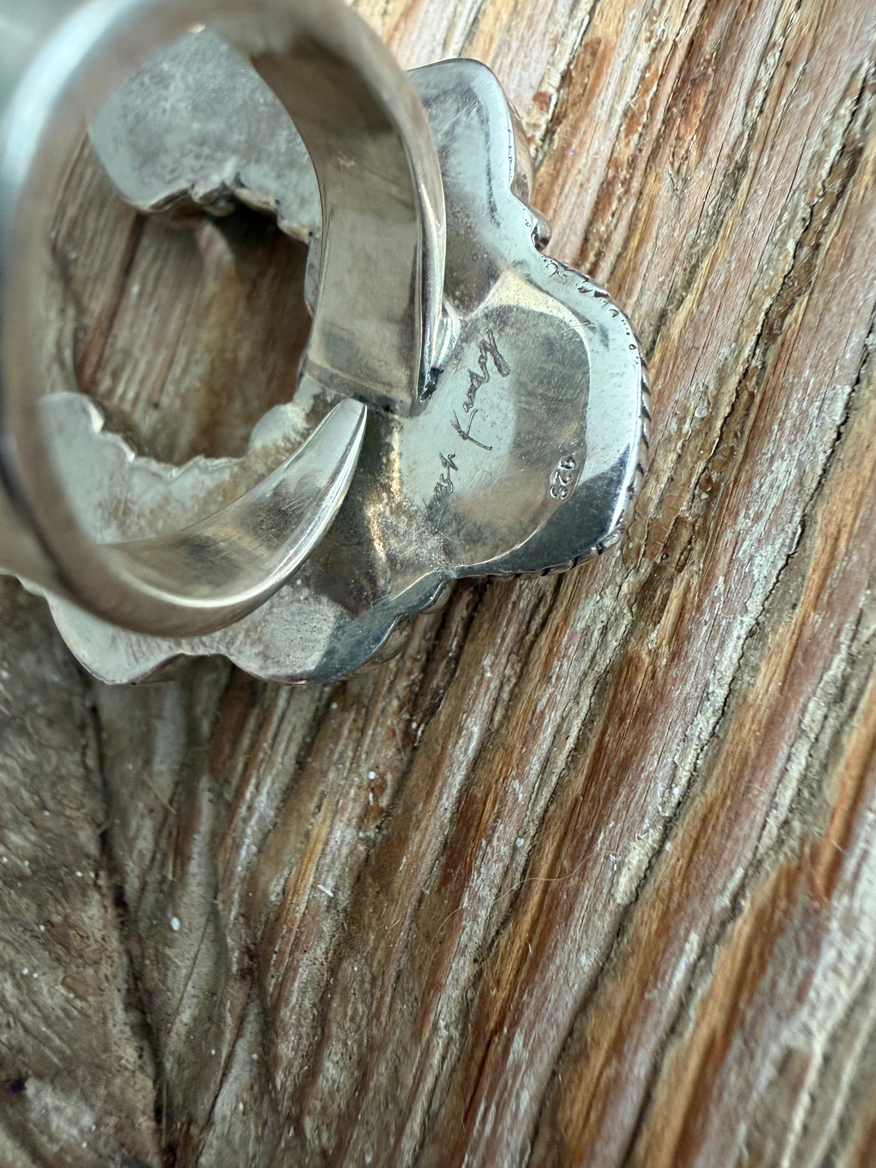 KRUSH KANDY Turquoise & Wild Horse Stone Horseshoe Adjustable Sterling Silver Ring **SALE** on Simply Obsessed