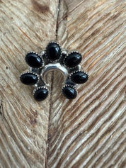 KRUSH KANDY Black Onyx Stone Horseshoe Adjustable Sterling Silver Ring **SALE** on Simply Obsessed