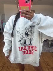BUCKETLIST Dive Bar Babe/ Honky Tonk Darlin'  Mock-Neck Sweatshirt
