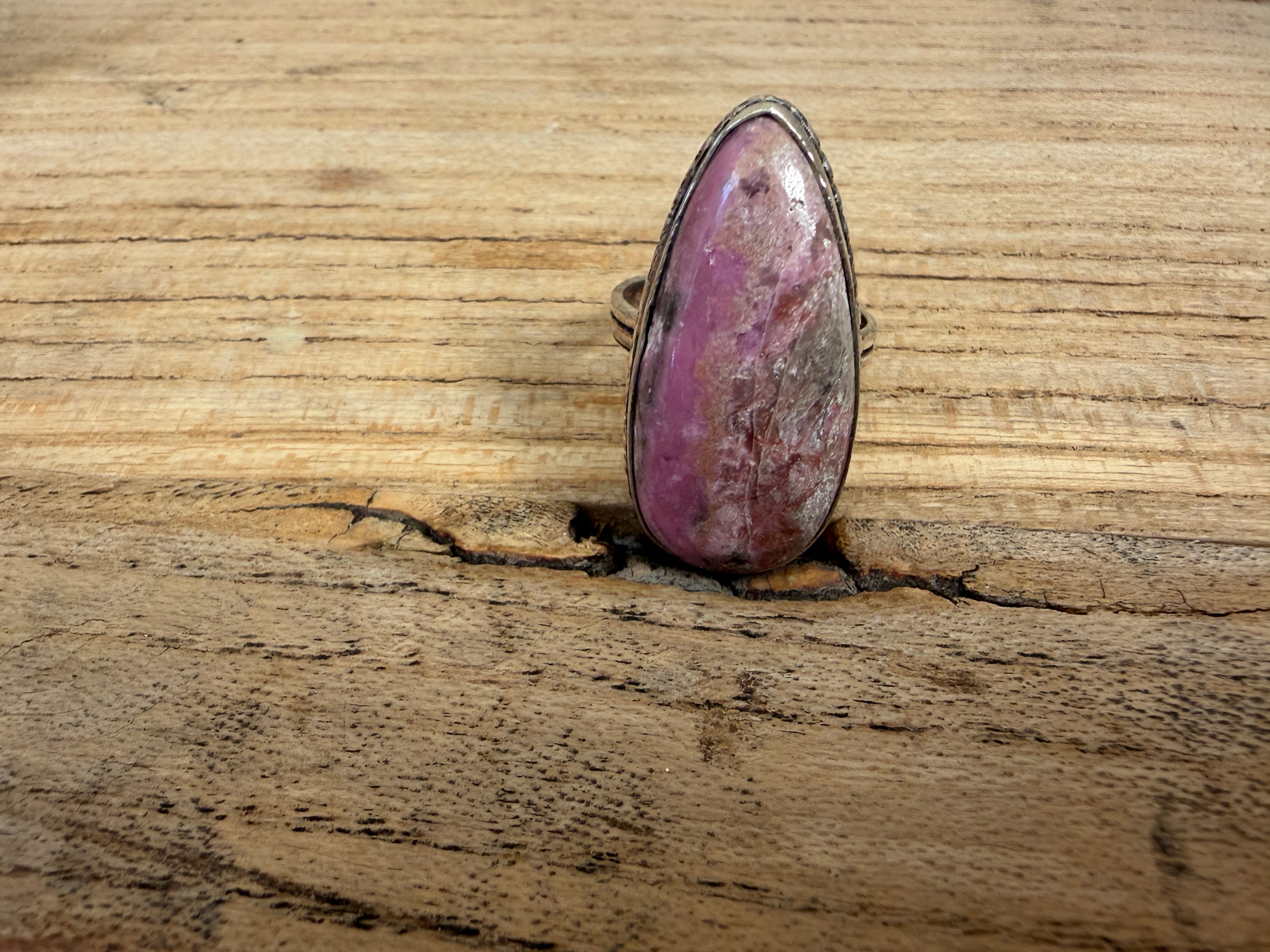 MALIBU HIPPIE OOAK Colbalt Calcite Size 10 Ring #121 on Simply Obsessed