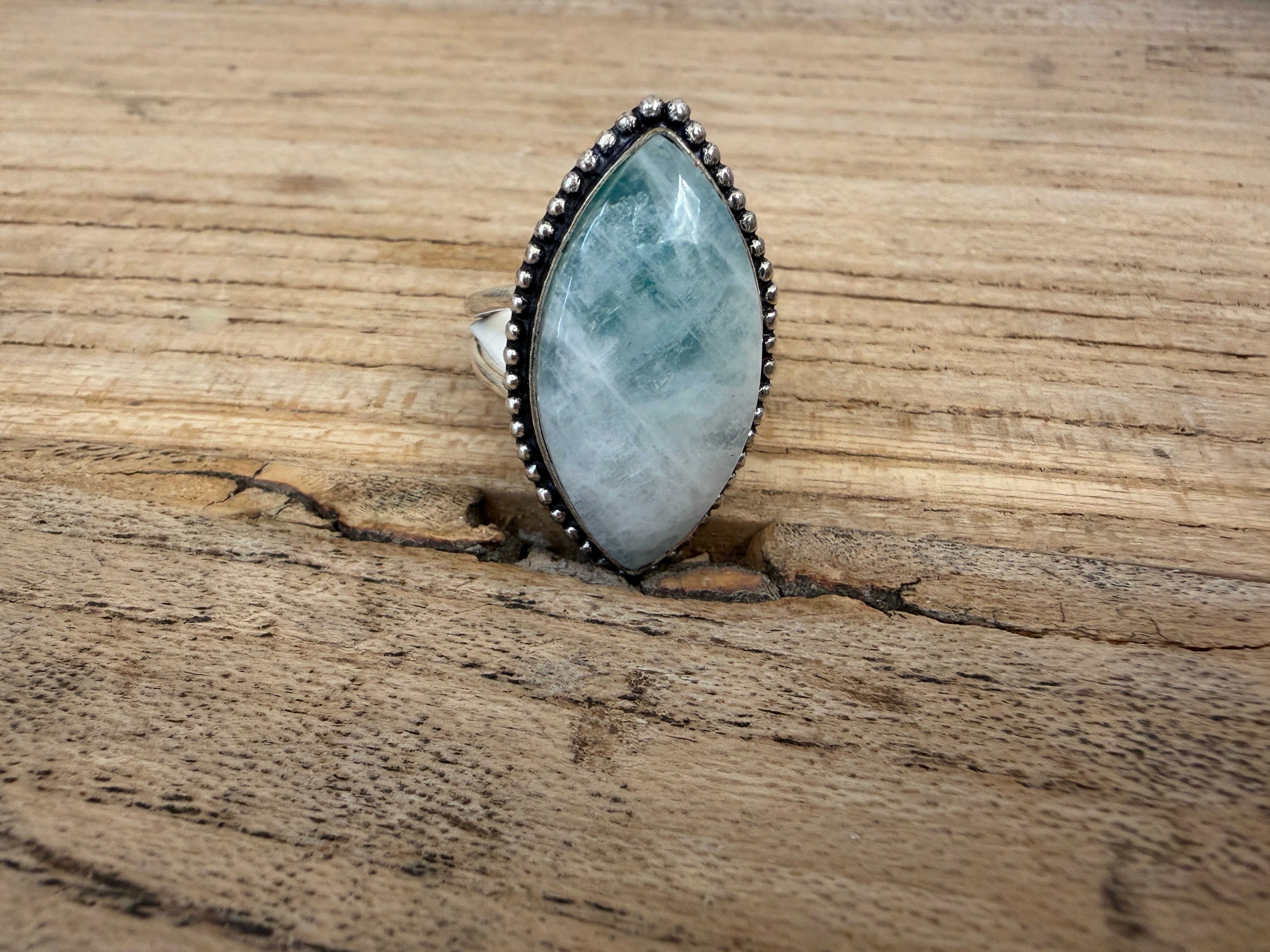 MALIBU HIPPIE OOAK Rainbow Moonstone Size 10 Ring #117 on Simply Obsessed